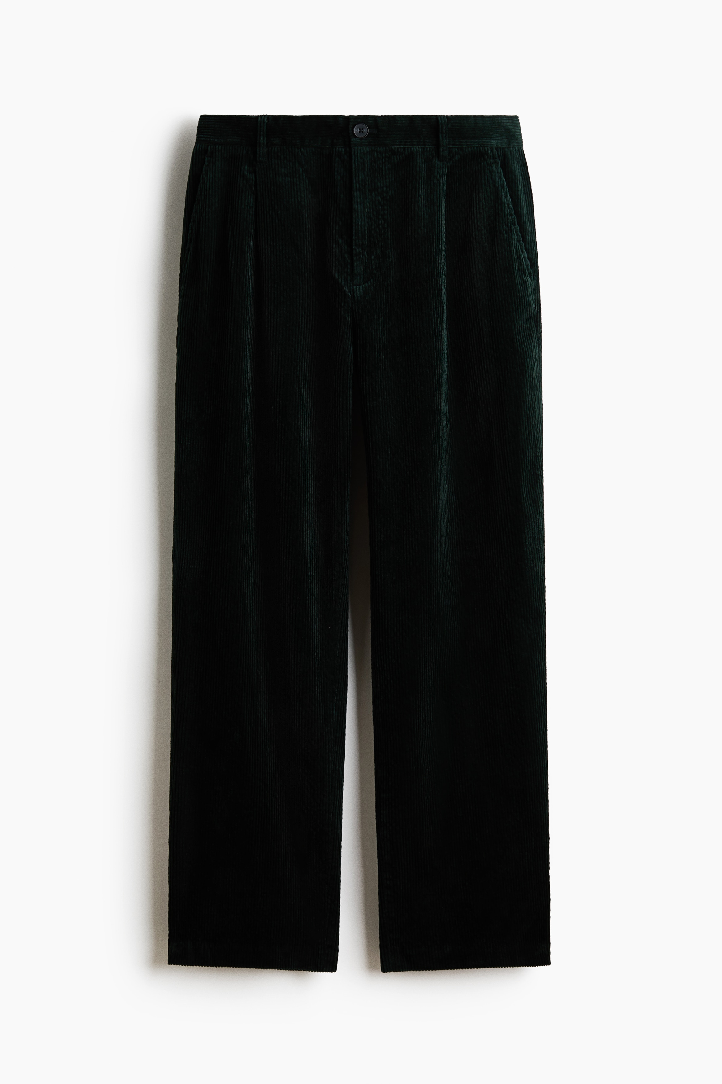 Regular Fit Corduroy trousers - Dark green/Navy blue