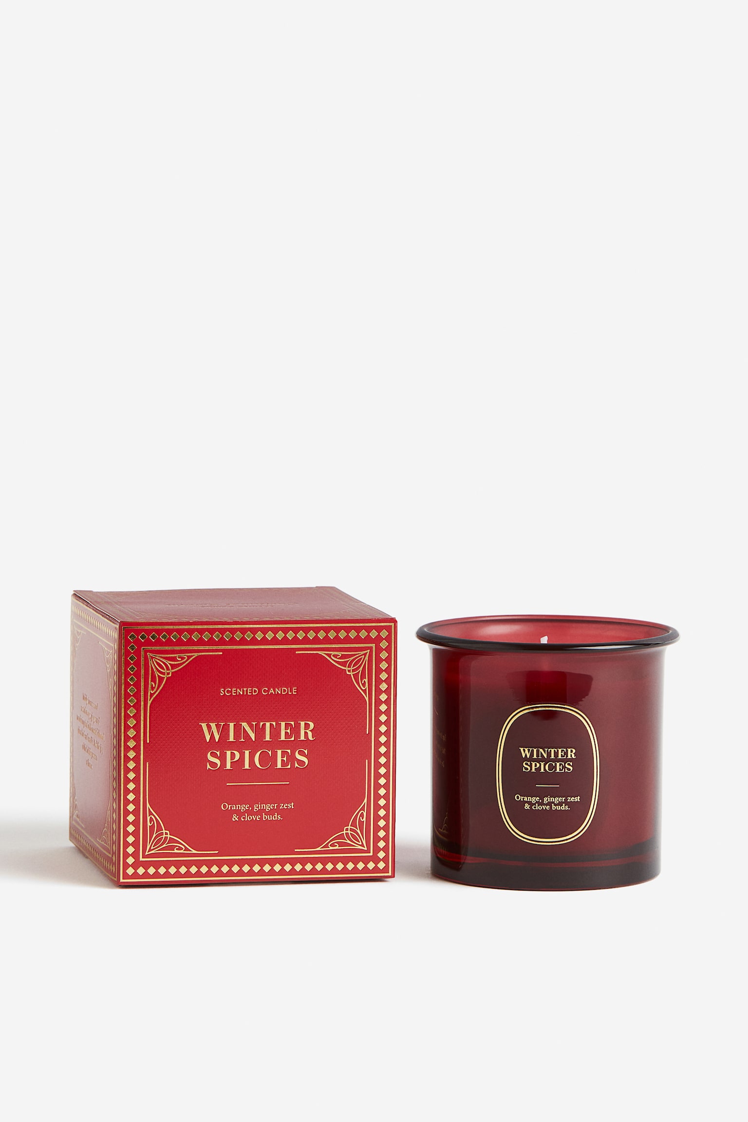 Small scented candle - Dark red/Dark red/Winter Spices/White/Christmas Tree - 1