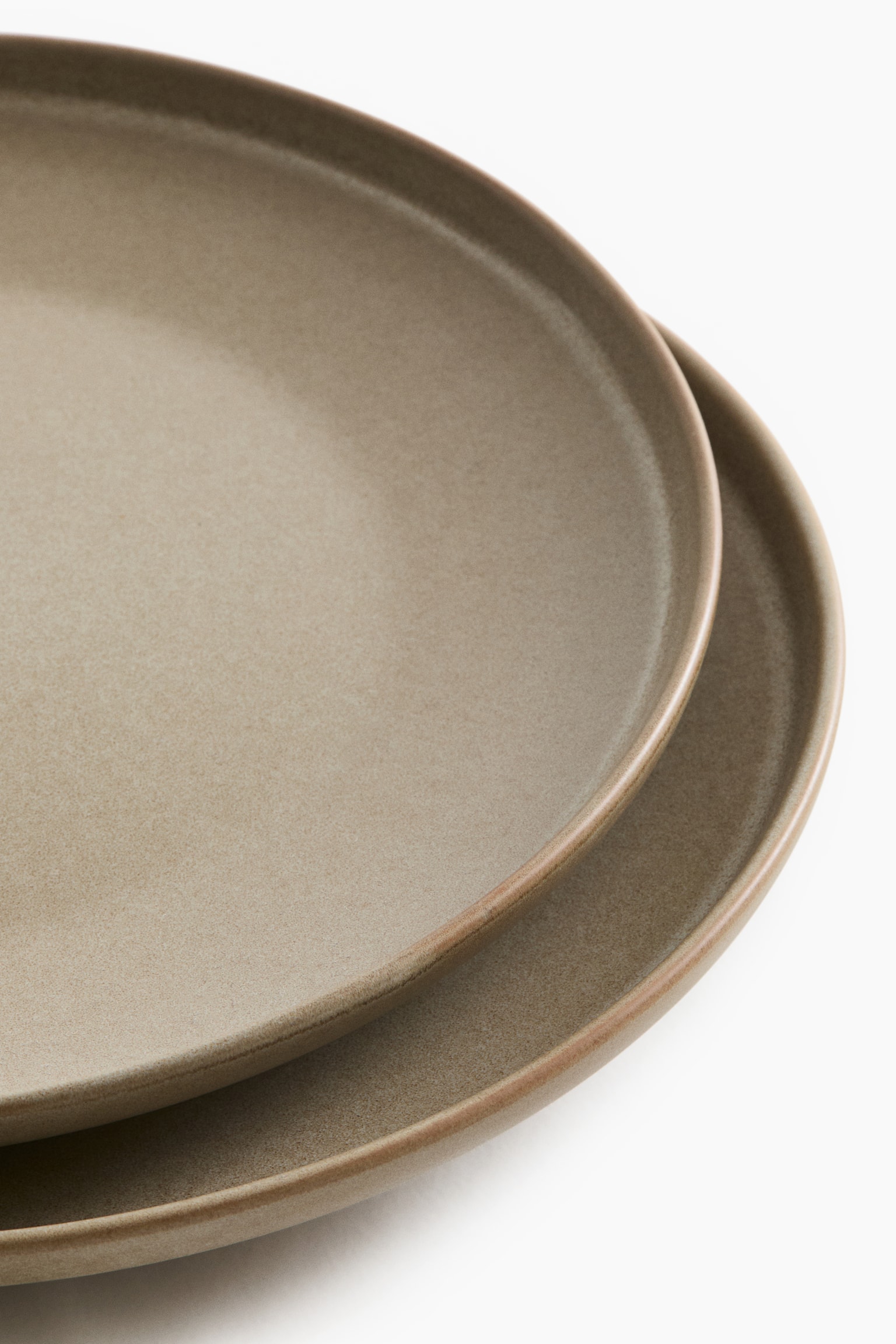 2-pack reactive-glaze dinner plates - Beige/Light beige/Black - 2