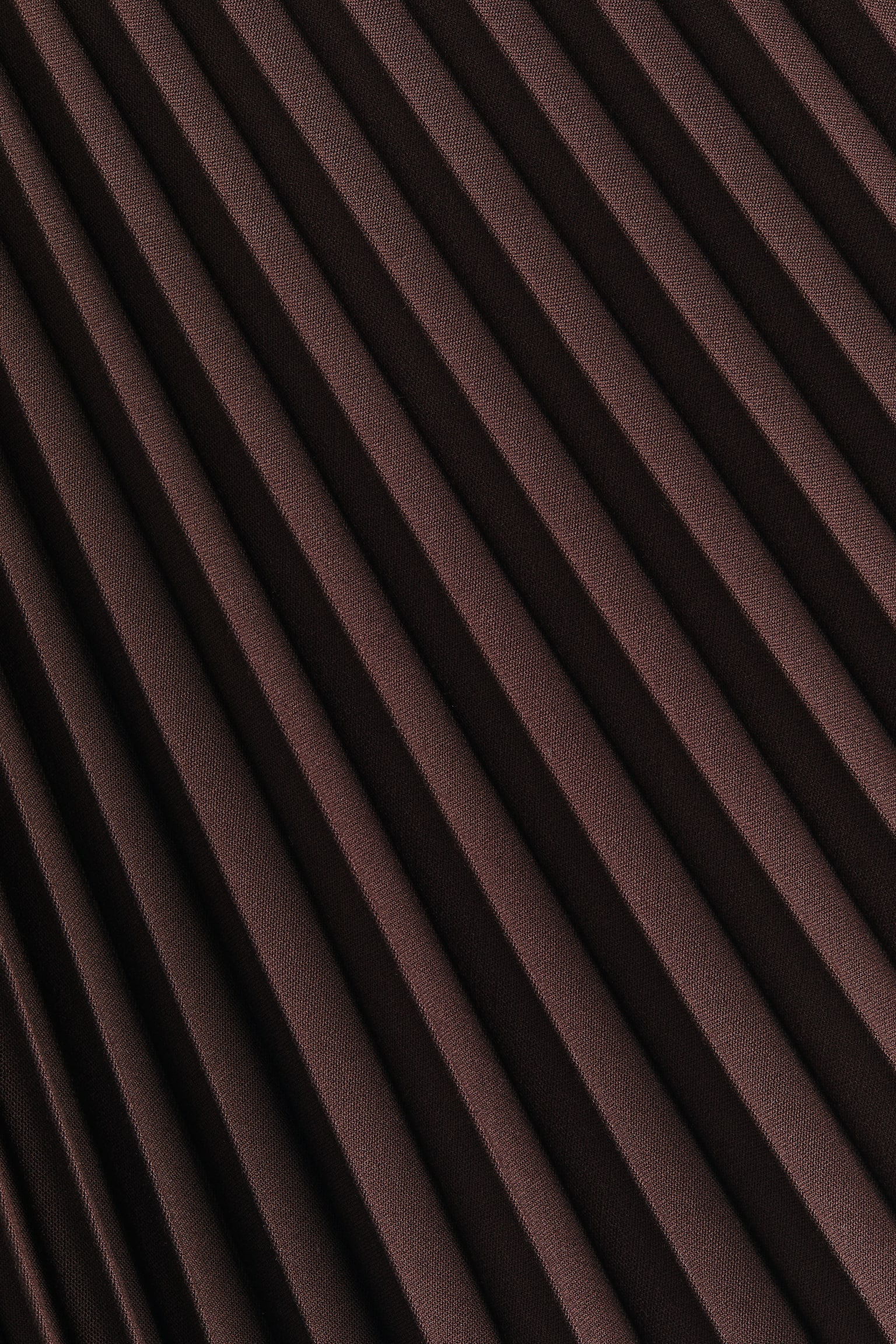 Къса плисирана пола - Тъмнокафяв - 3