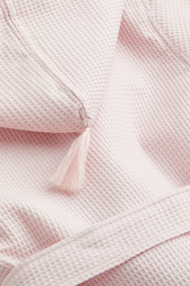 Waffled hooded dressing gown - Light pink/Light beige - 2