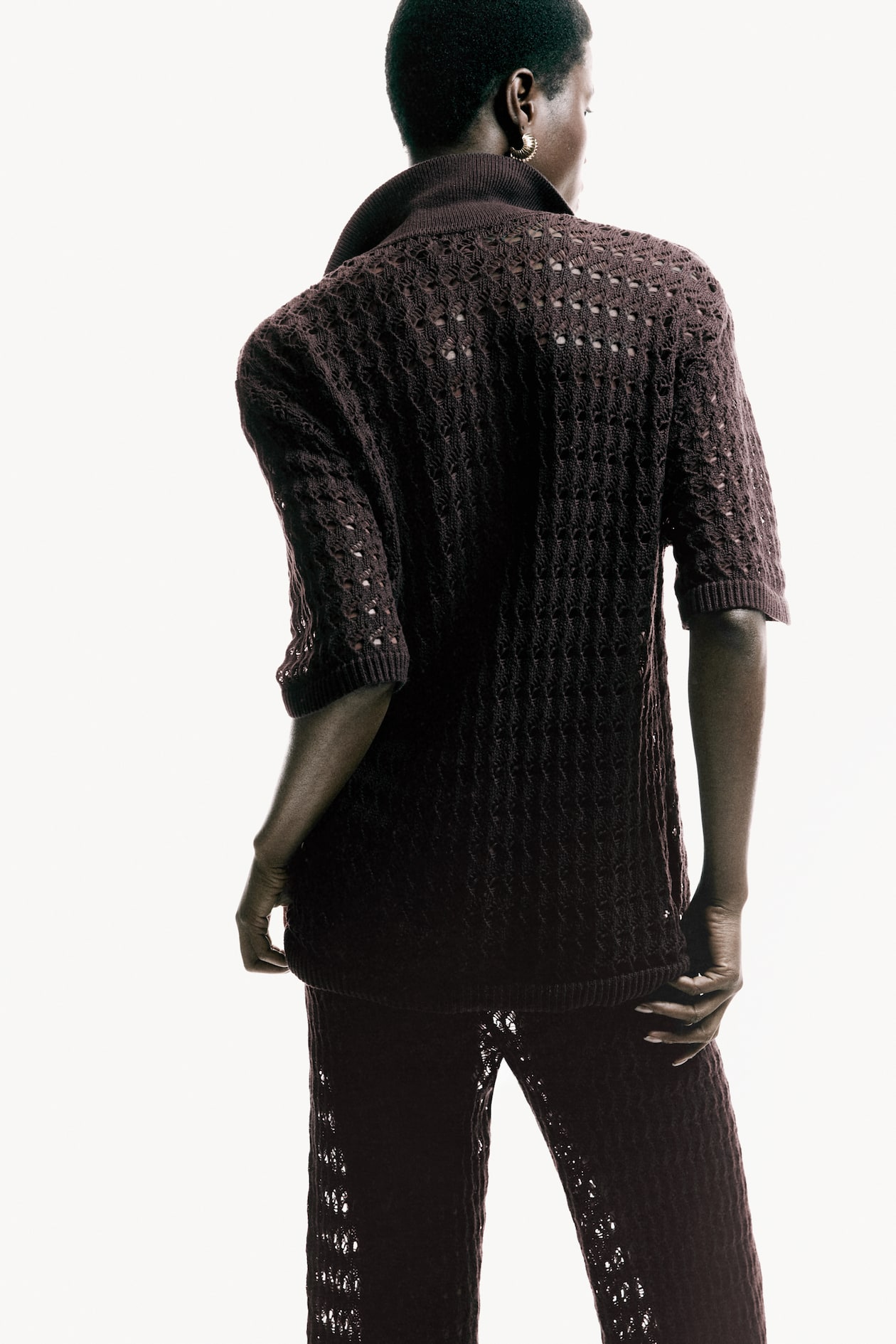 Crochet-Look Cotton Cardigan - image 4