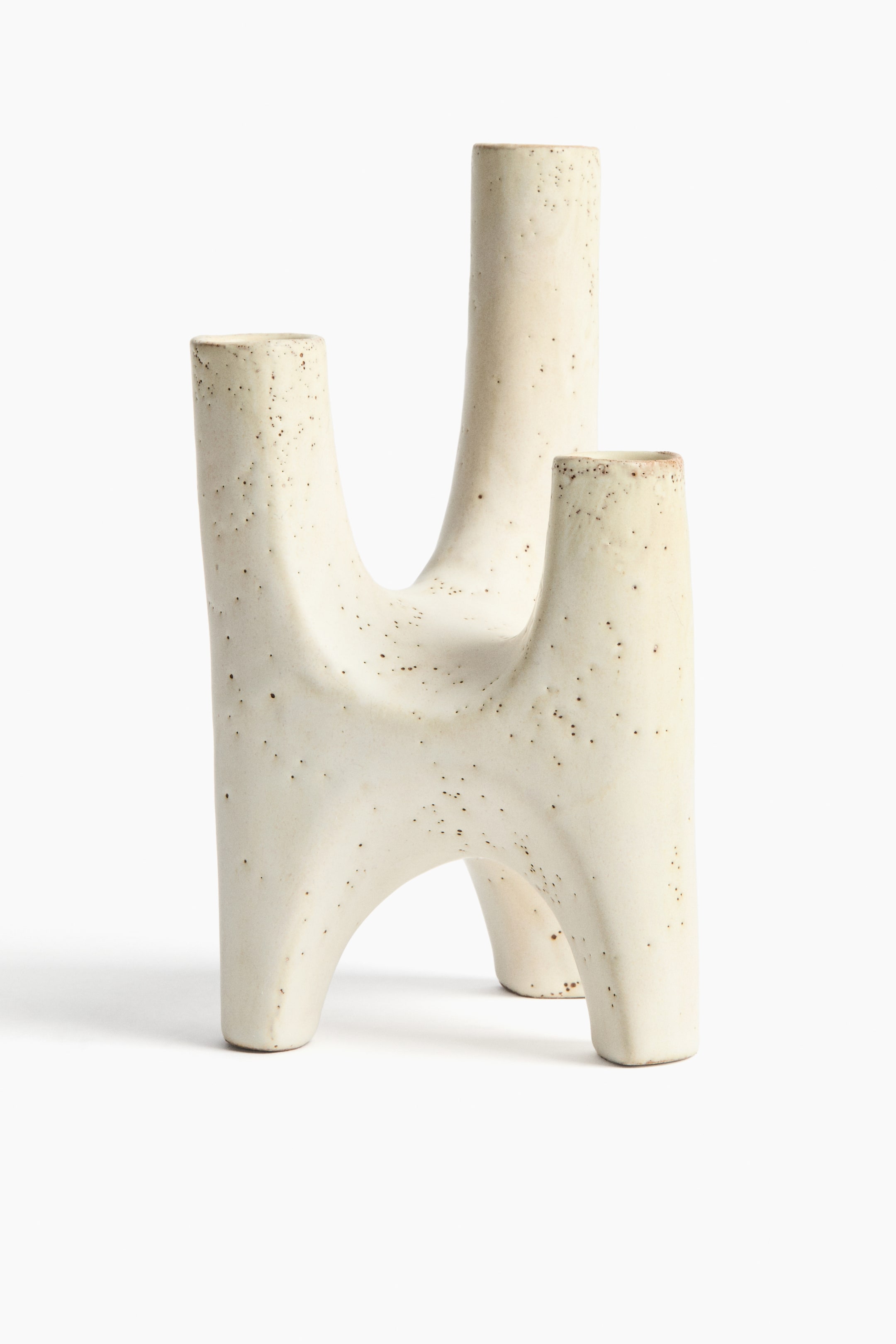 Sculptural Stoneware Candelabra