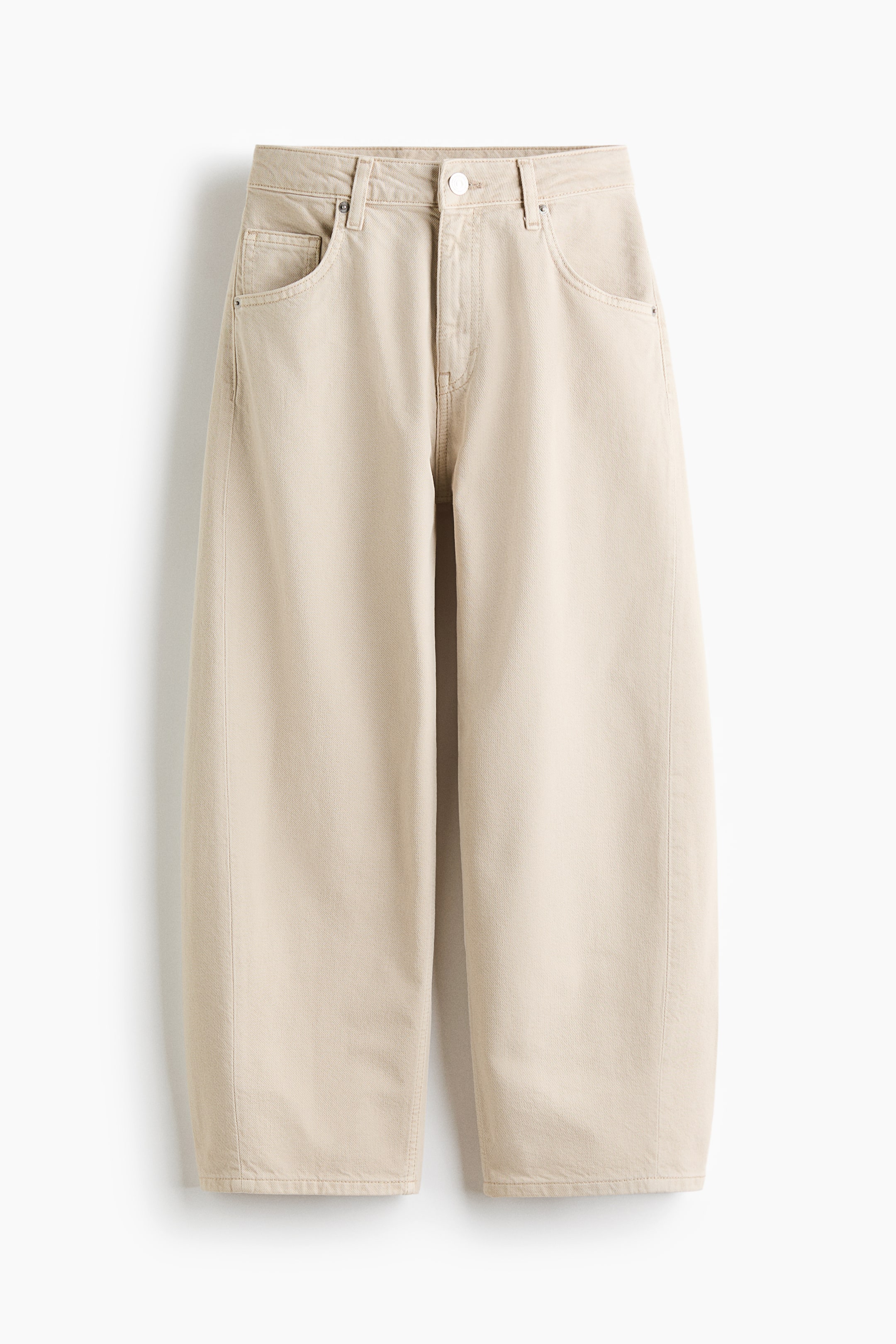 High-Waist Barrel-Leg Ankle Jeans