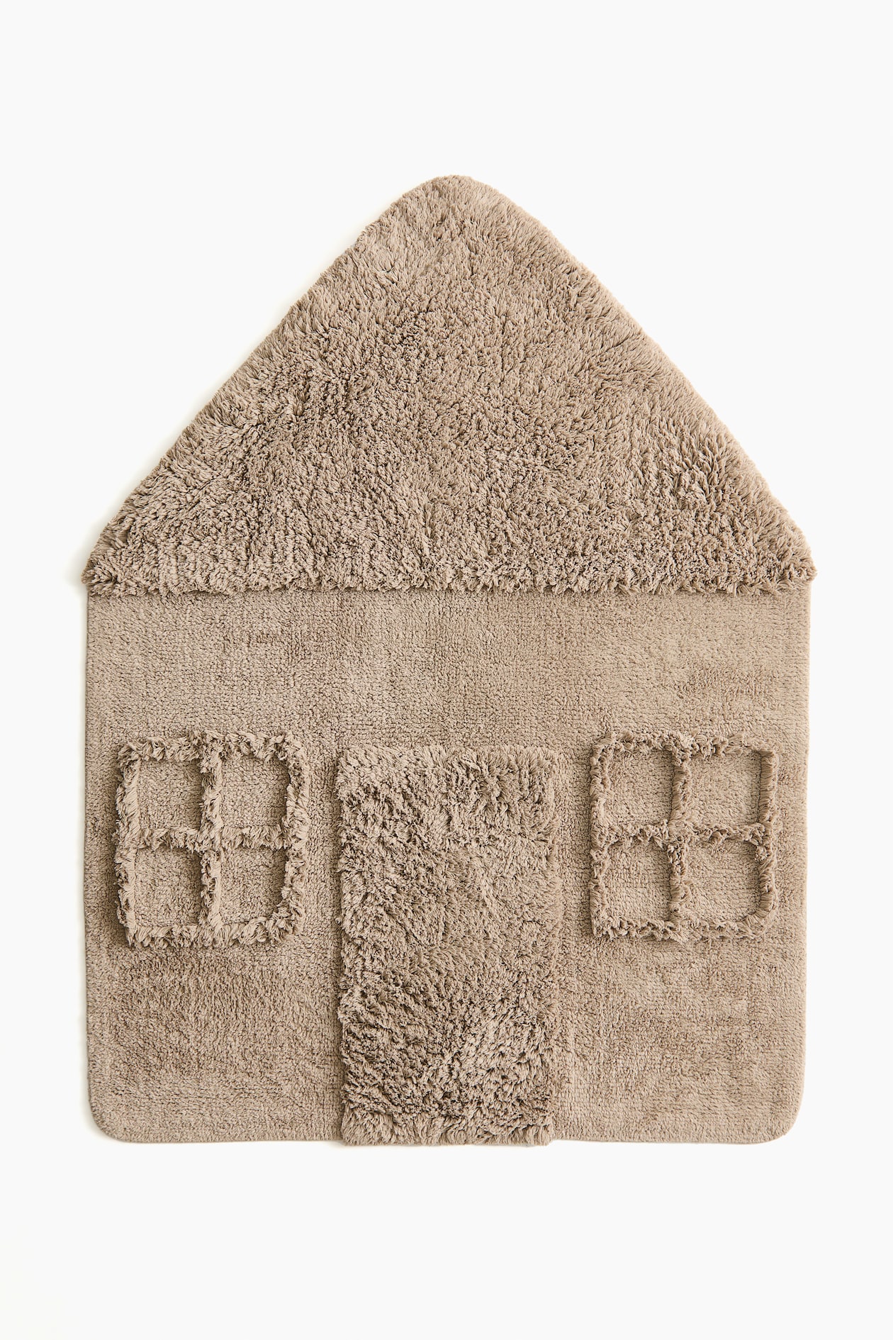 Dusty brown House-shaped cotton rug at H&M Home | H&M GB