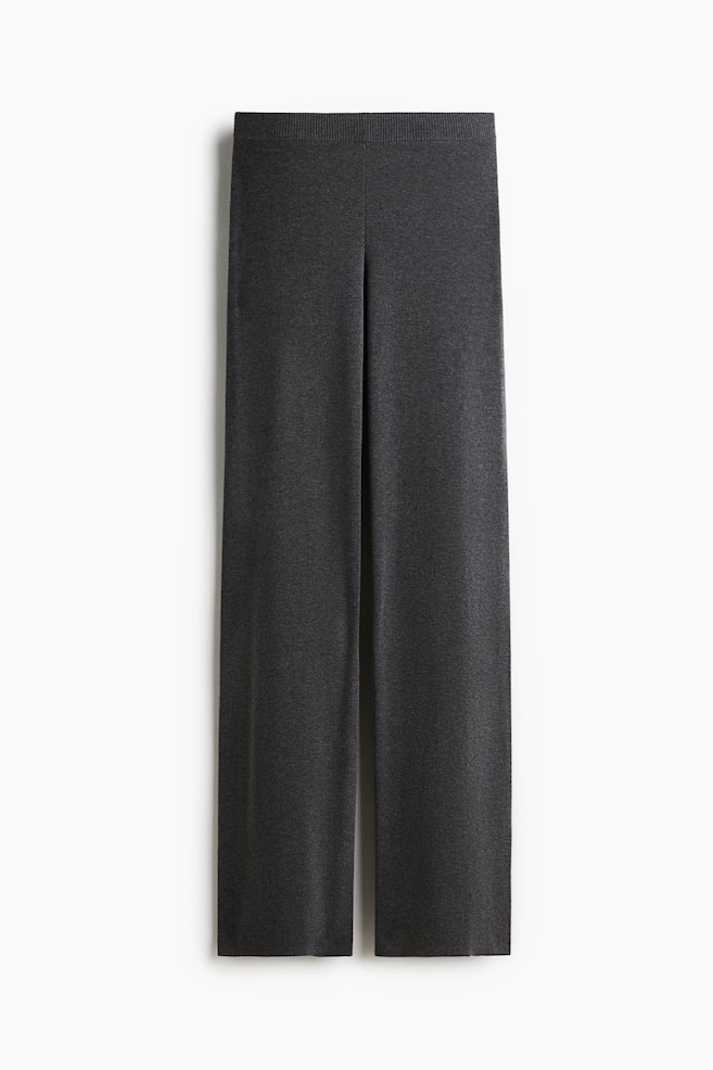 Fine-knit trousers - Dark grey/Dark brown/Cream/Grey marl/Light beige marl/Burgundy/Taupe - 1