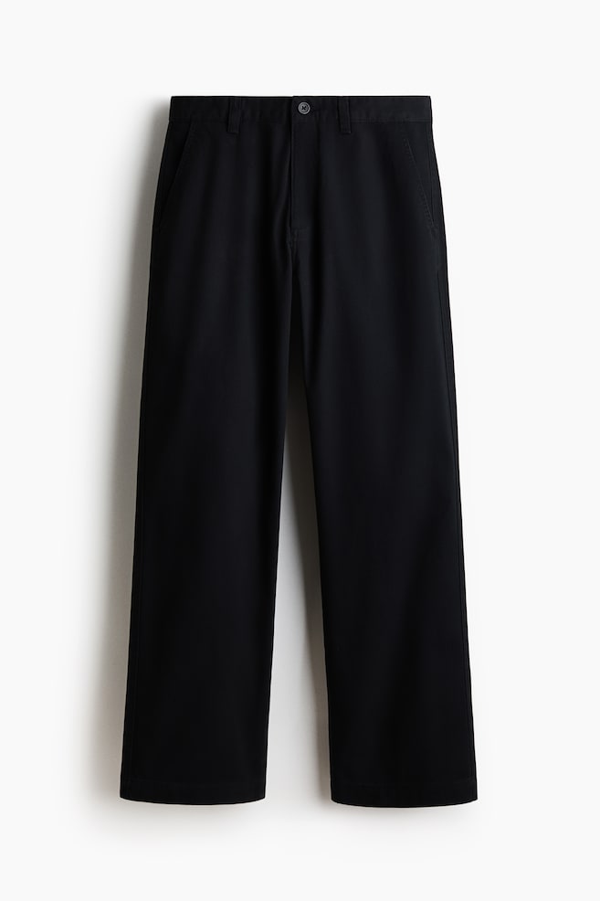 Relaxed-Fit Cotton Chinos - Black/Ivory/Light beige - 1