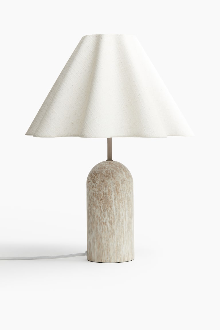 Linen-blend table lamp