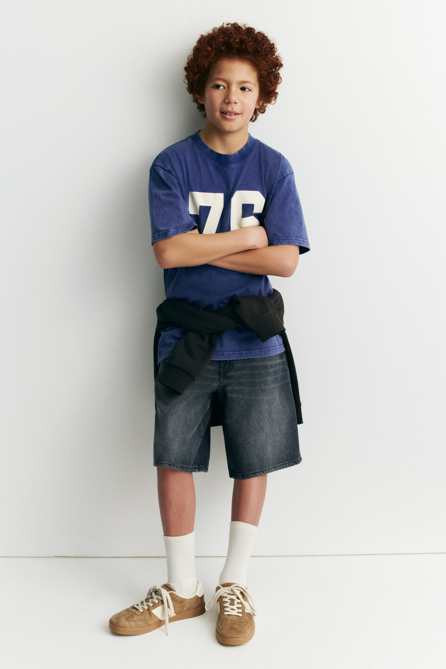 Pack de 2 calções em ganga Loose Fit-Azul denim/Cinzento denim - 4