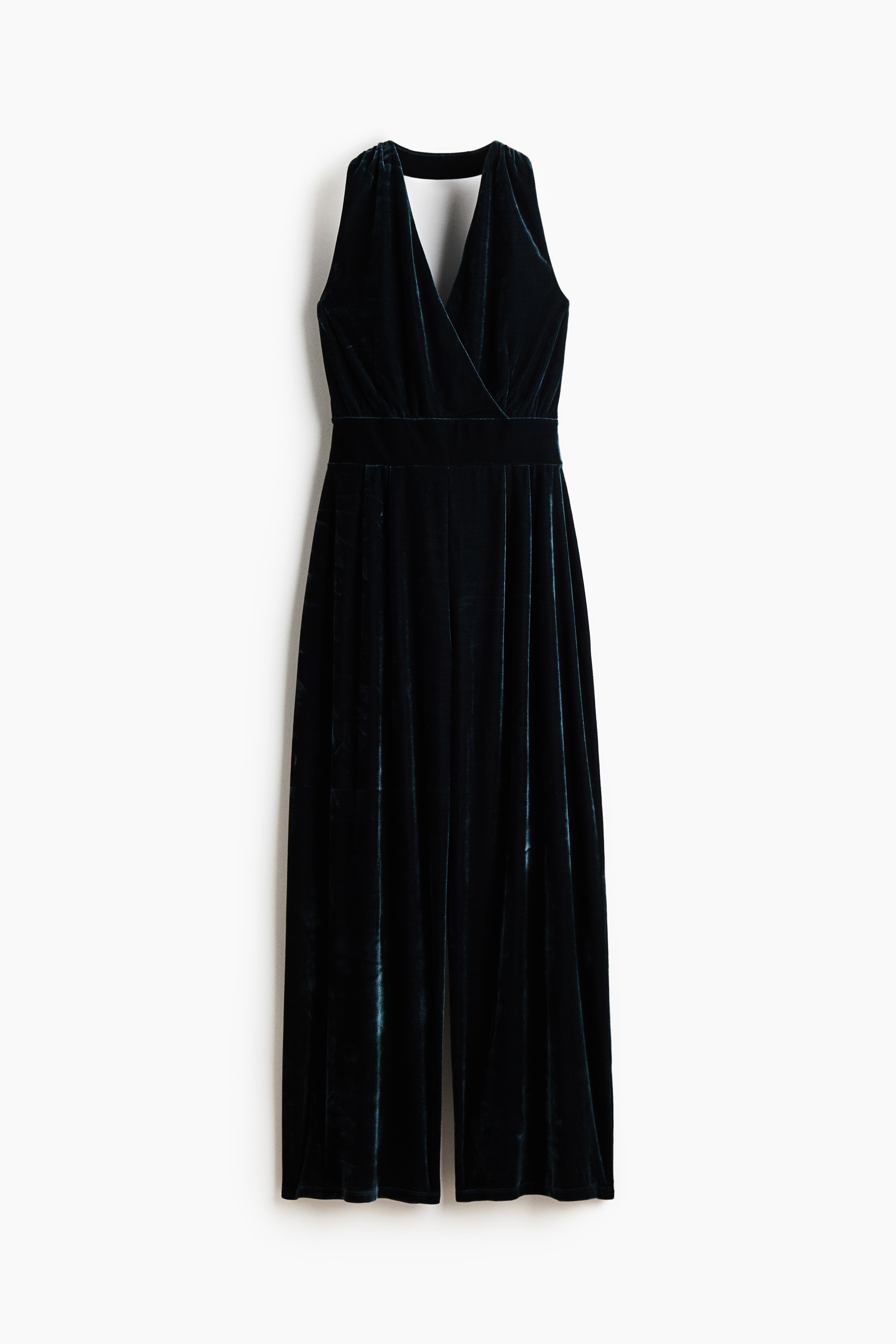 Velour jumpsuit - Dark turquoise