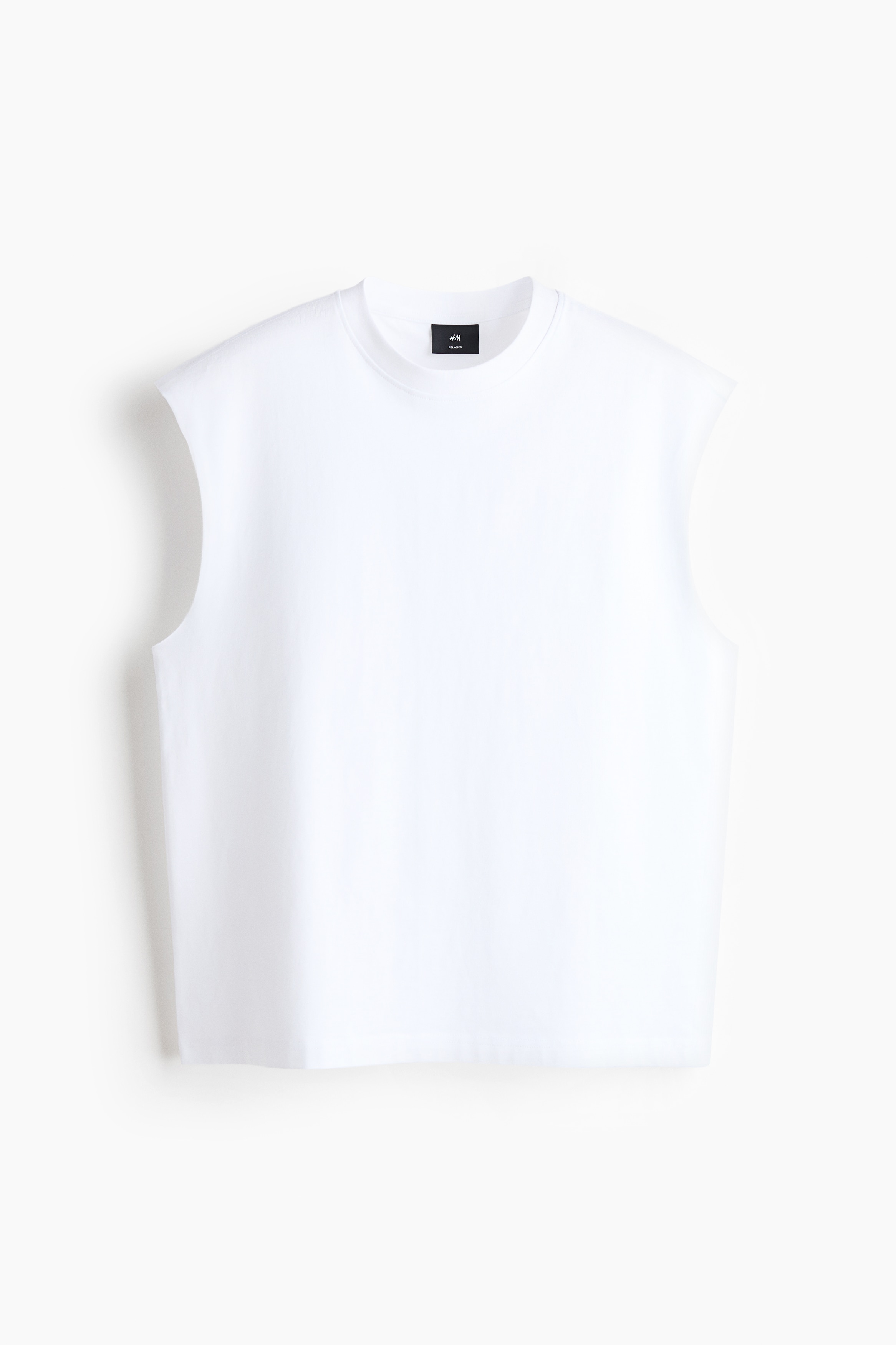 Relaxed-Fit Cotton Tank Top - White/Black/Light gray melange/Light purple/Dark khaki green