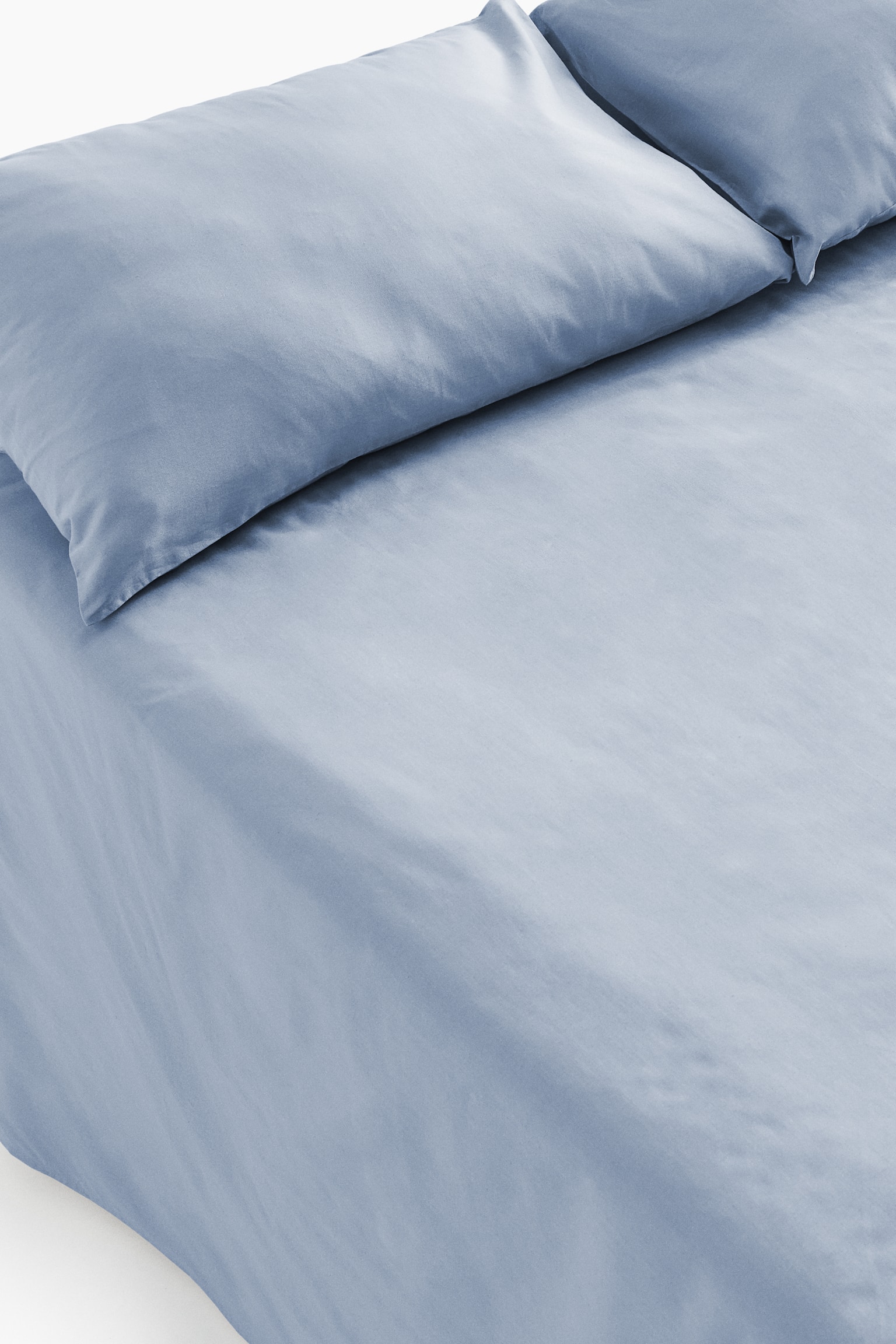 Cotton queen bed sheet set - Dusty blue/Light beige/Dusty pink/Mole