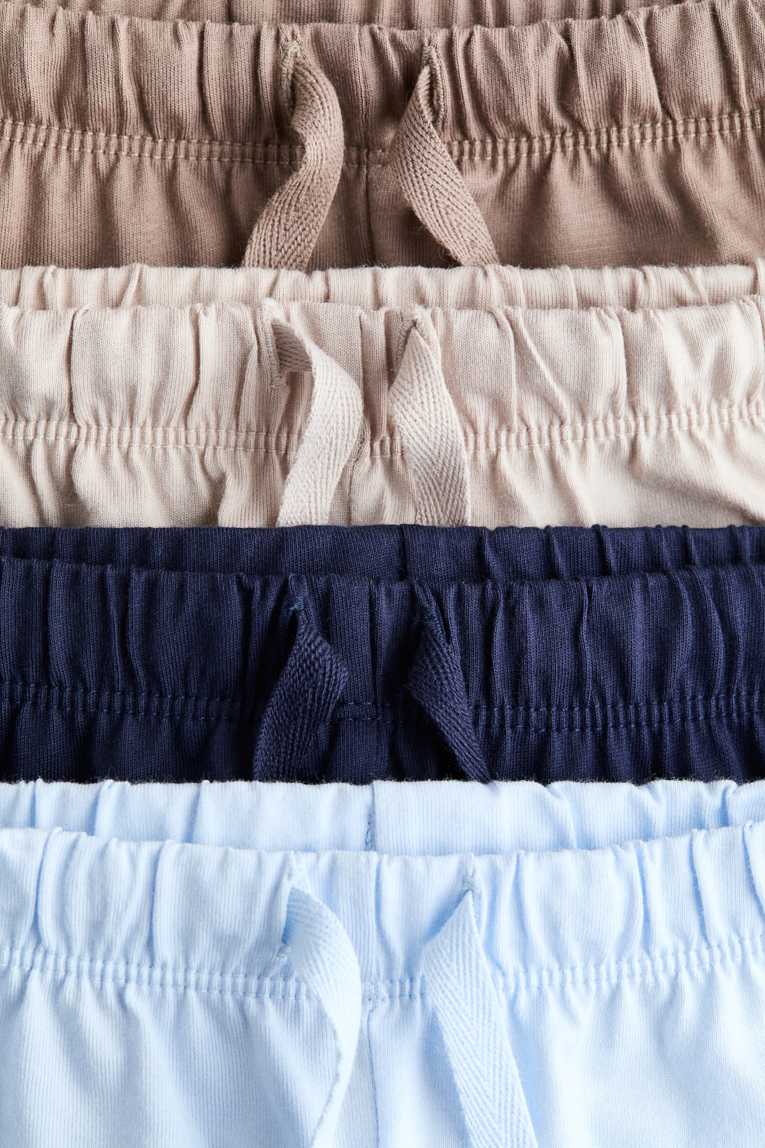 Lot de 4 shorts en jersey - Beige/bleu/Vert clair/gris clair - 2