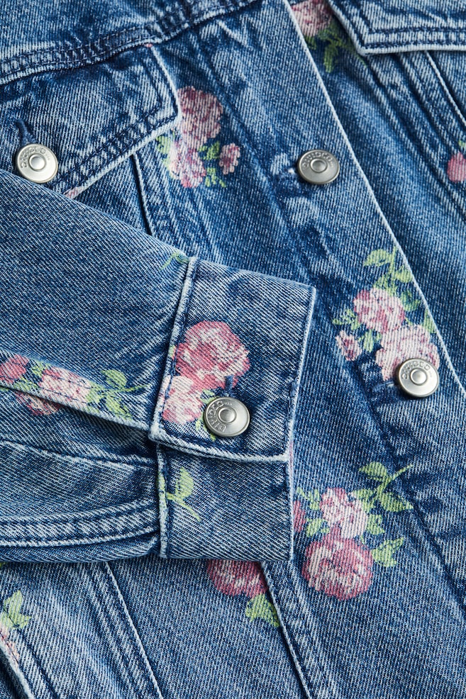 Printed denim jacket - Denim blue/Floral - 6