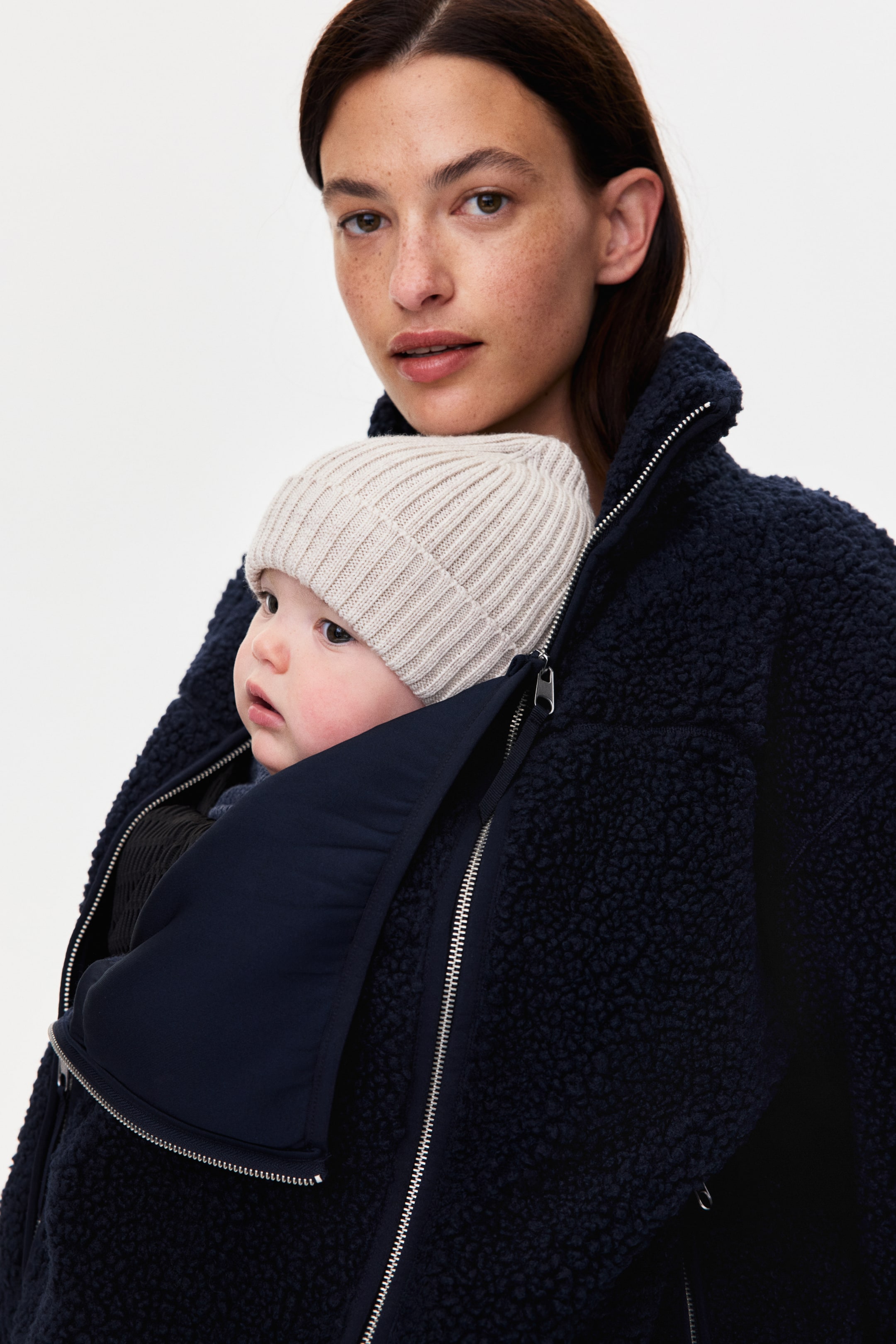 View larger image: MAMA Before & After Babywearing teddy jacket - Navy blue - Ladies | H&M MY 1