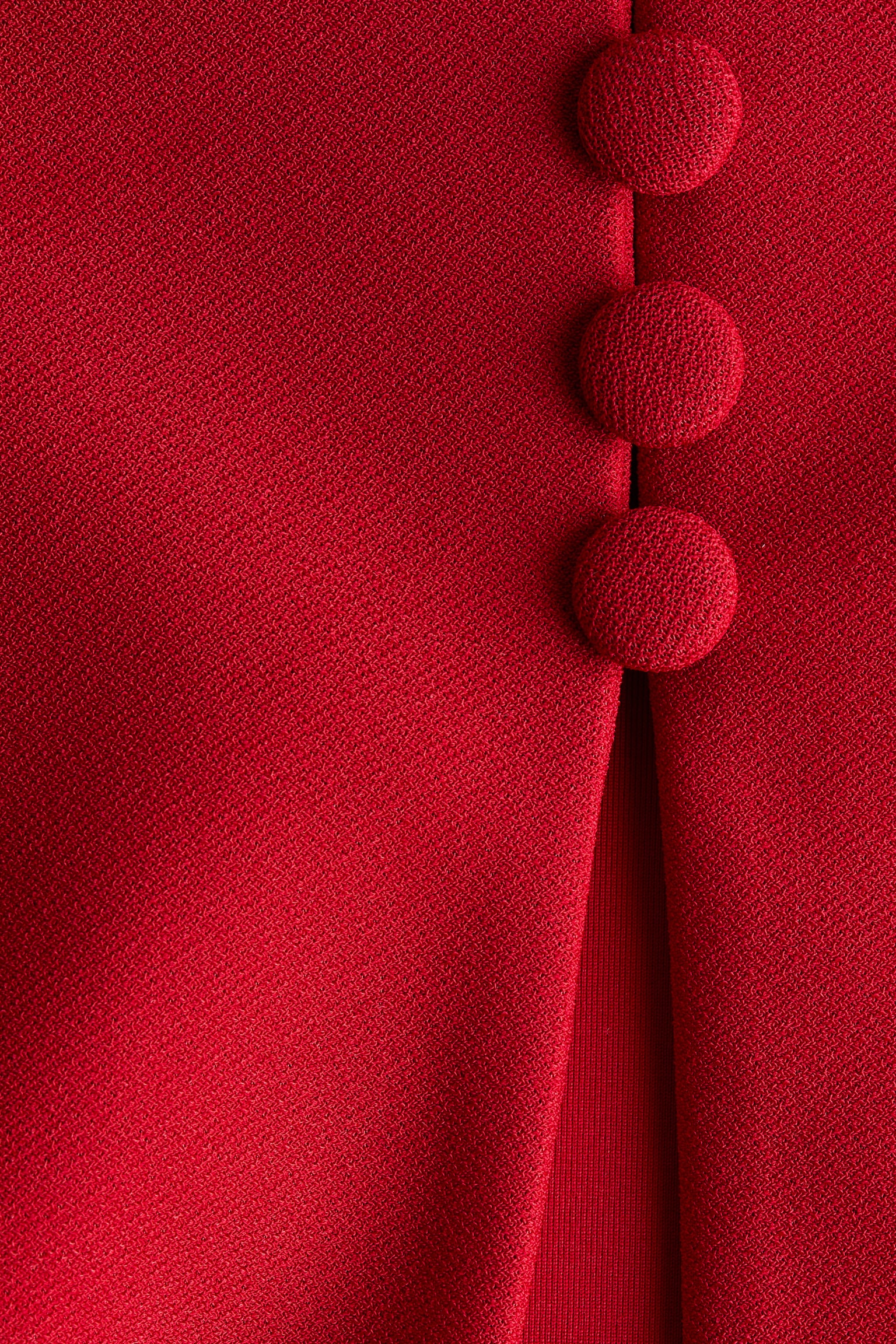 Collarless hourglass blazer - Red/Black - 5