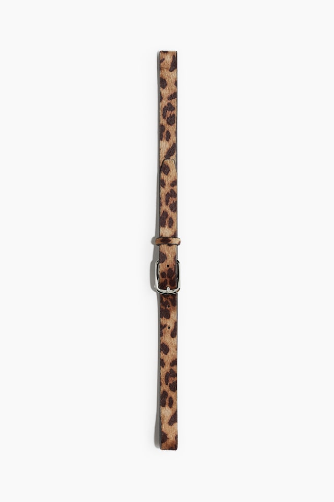 Smalt bælte - Beige/Leopardmønster - 1