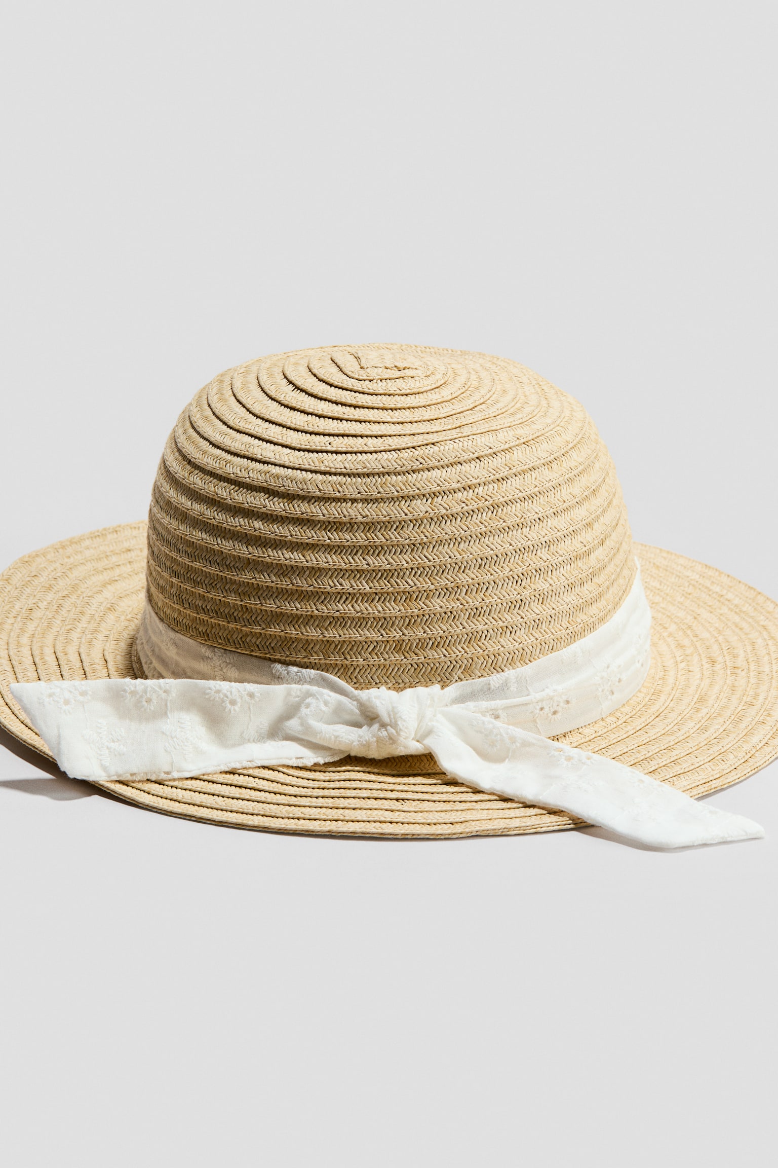 Sombrero de paja con detalle nudo - Beige claro - 2