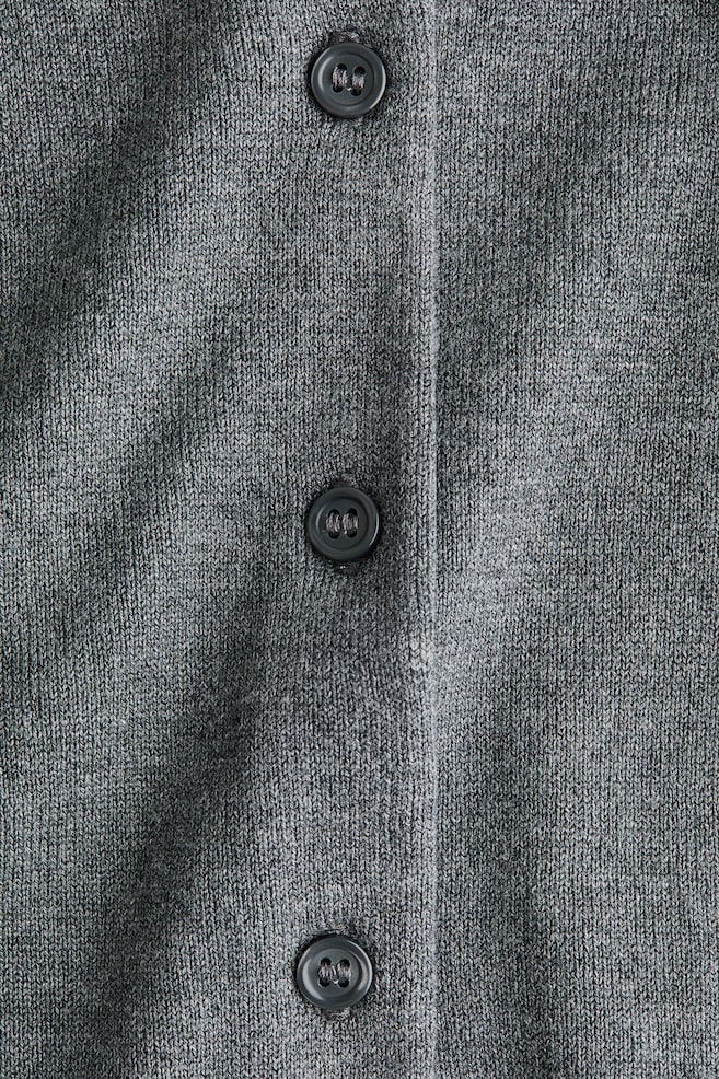 Cardigan in maglia fine-Grigio mélange - 3