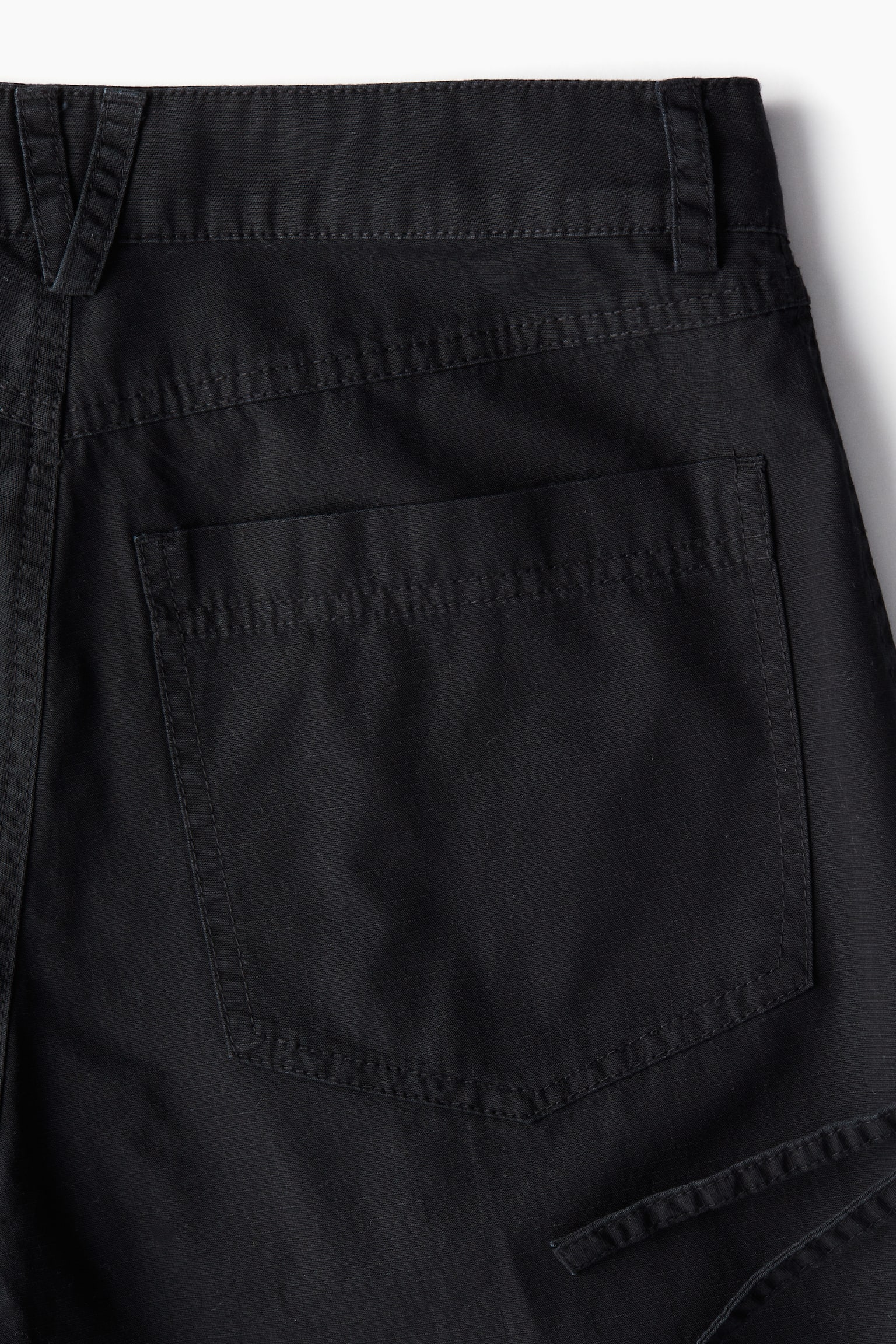 Cotton cargo shorts - Black/Light beige/Greige - 7