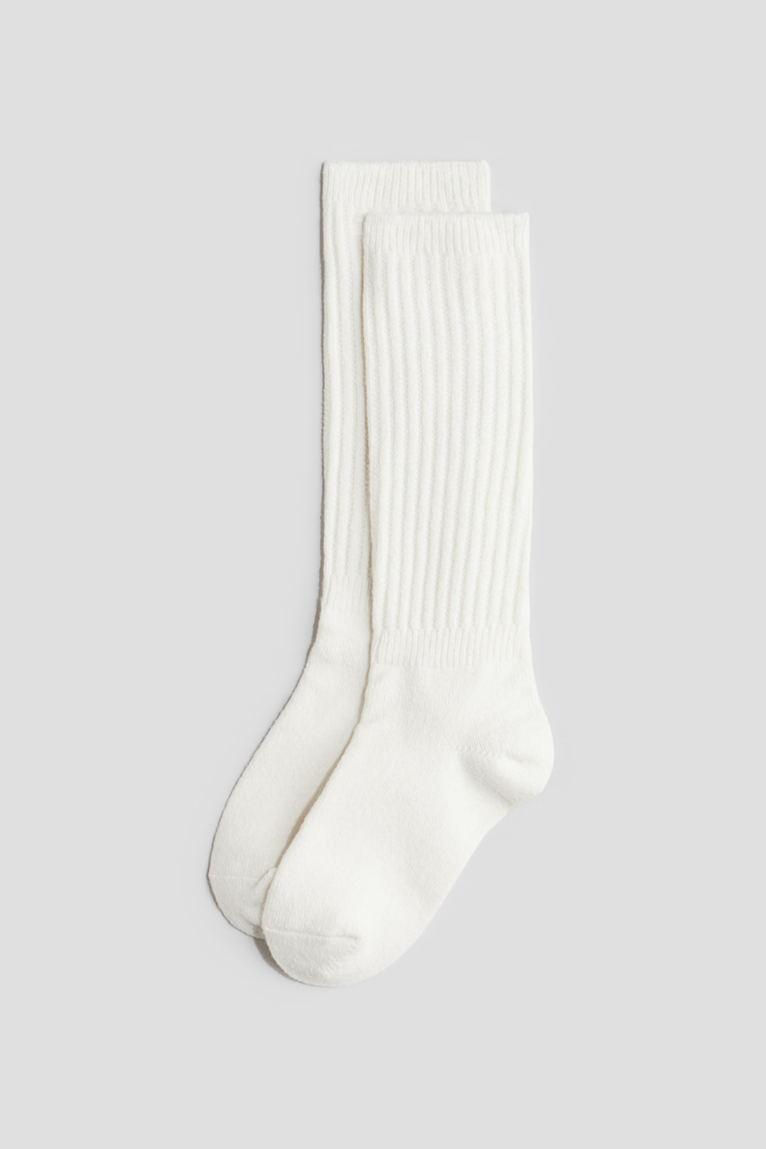 Chunky knit socks - White - 1