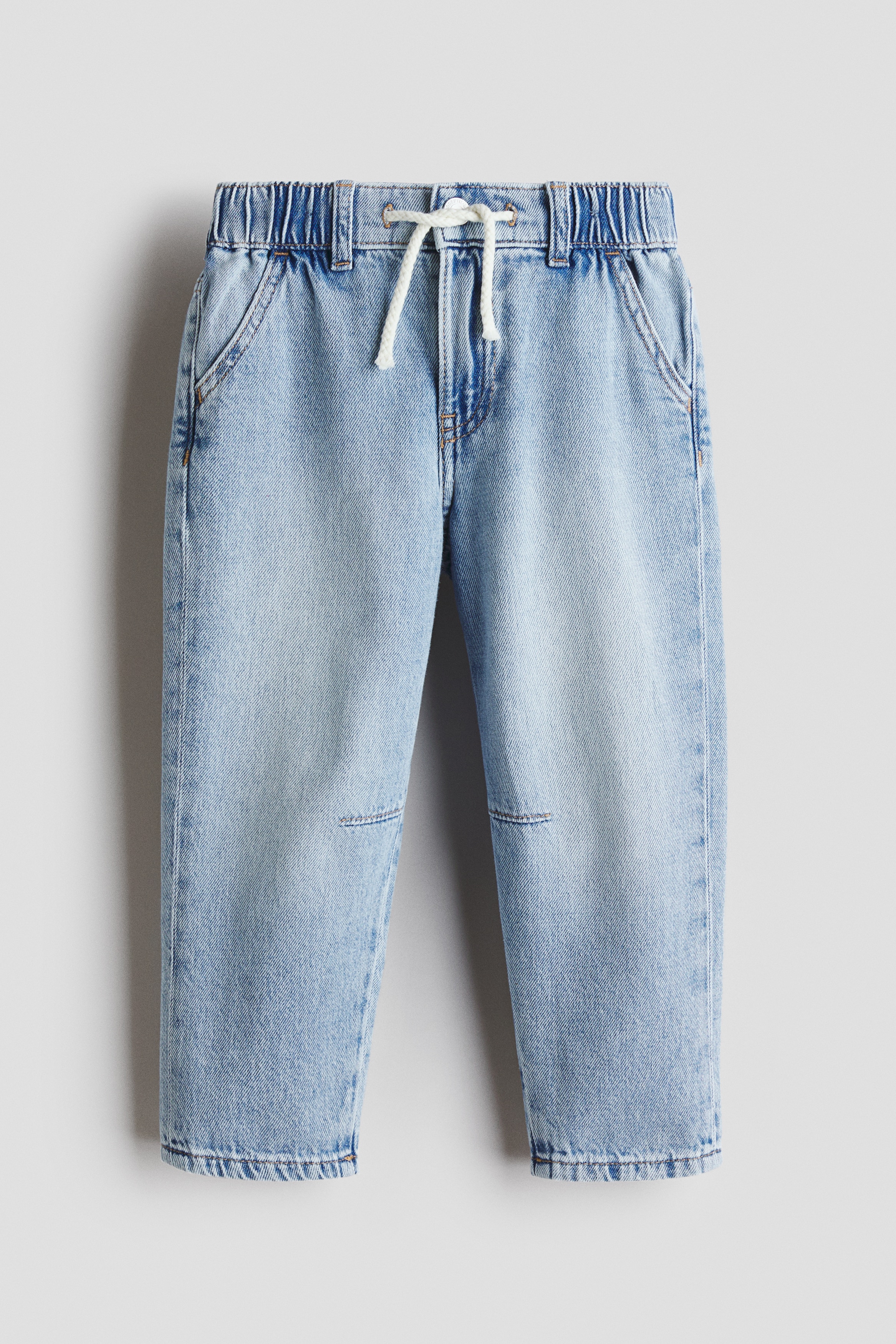 Cotton denim joggers - Light blue denim/Denim blue
