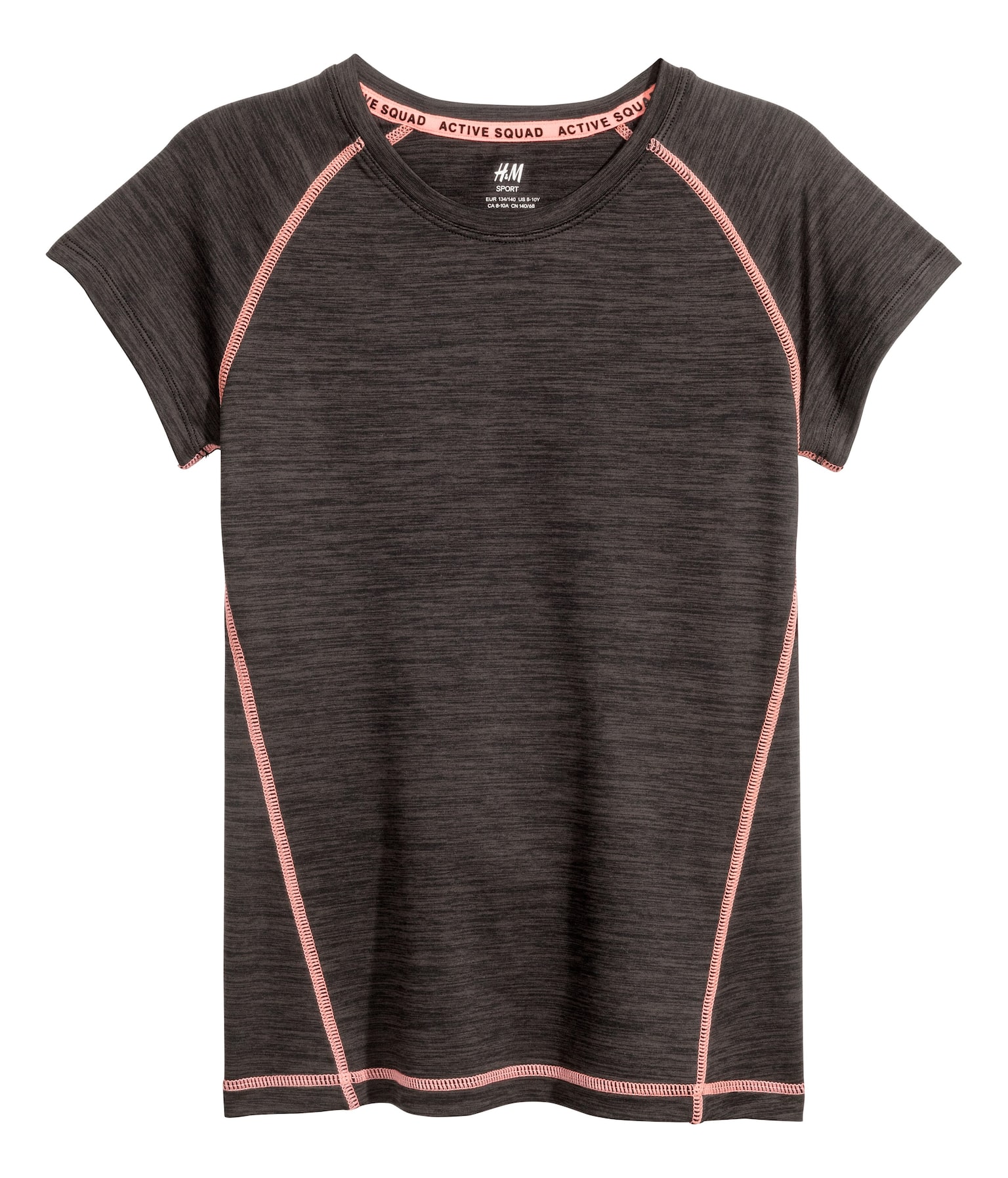 Short-sleeved sports top - Dark grey - 1