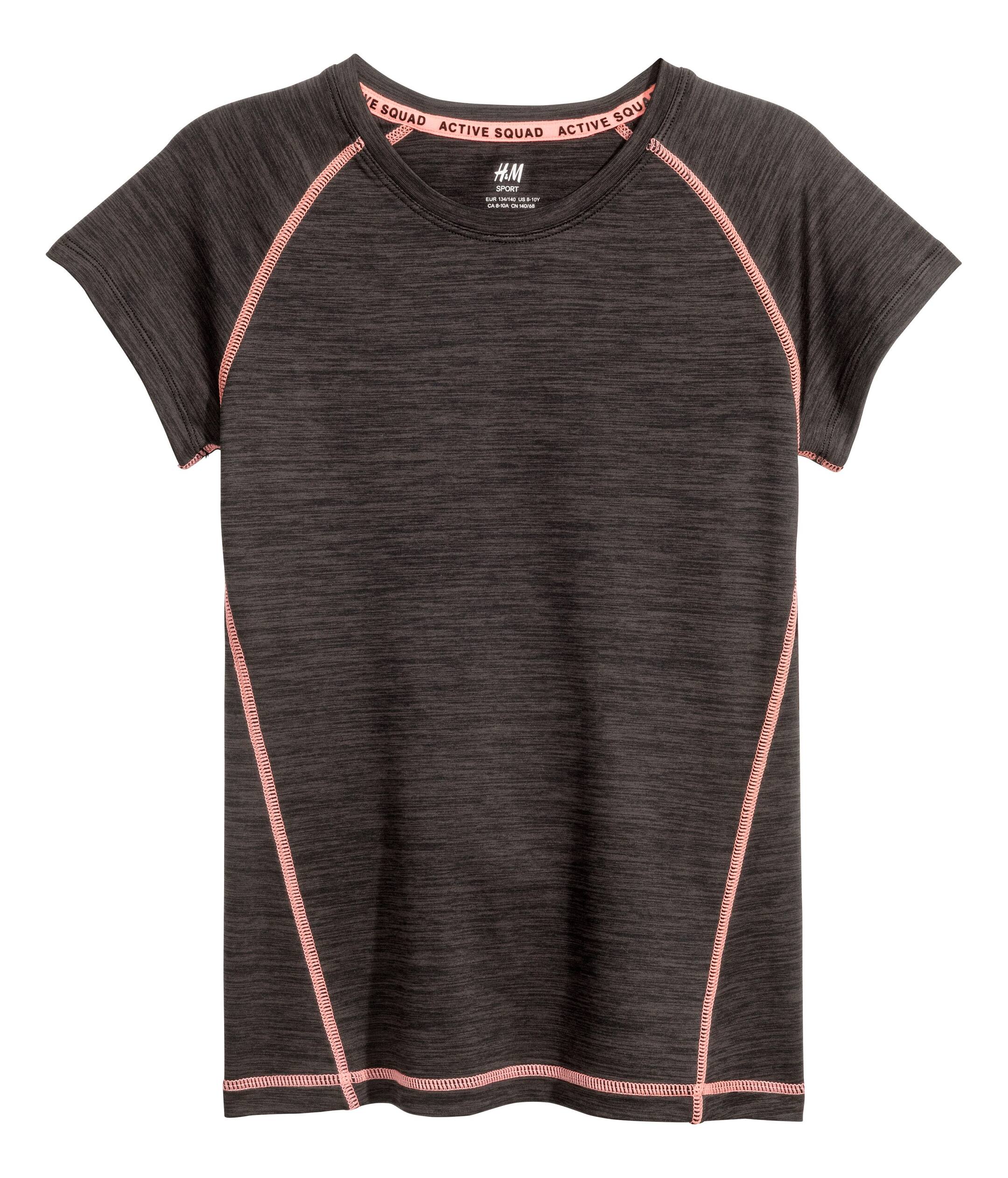 View larger image: Short-sleeved Sports Shirt - Gris foncé - Kids | H&M CA 1