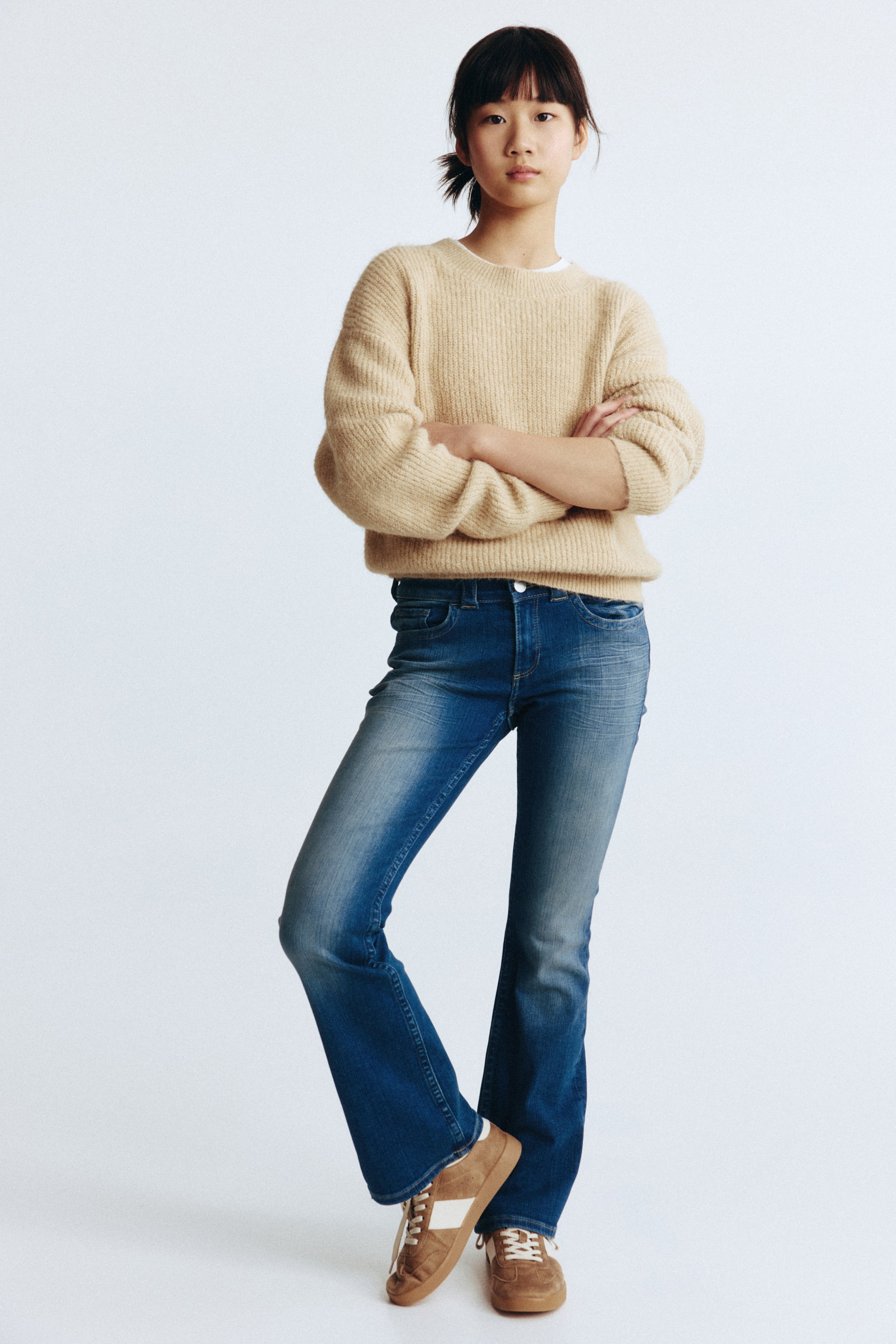 View larger image: Bootcut Leg Low Jeans - Denim blue - Kids | H&M 1