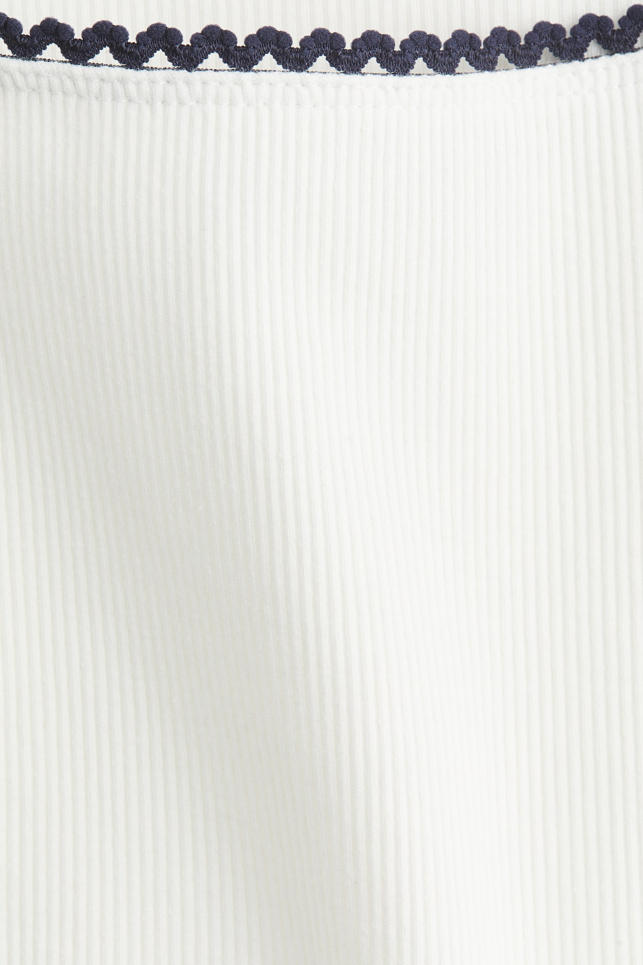 Picot-Trimmed Ribbed Top - image 2