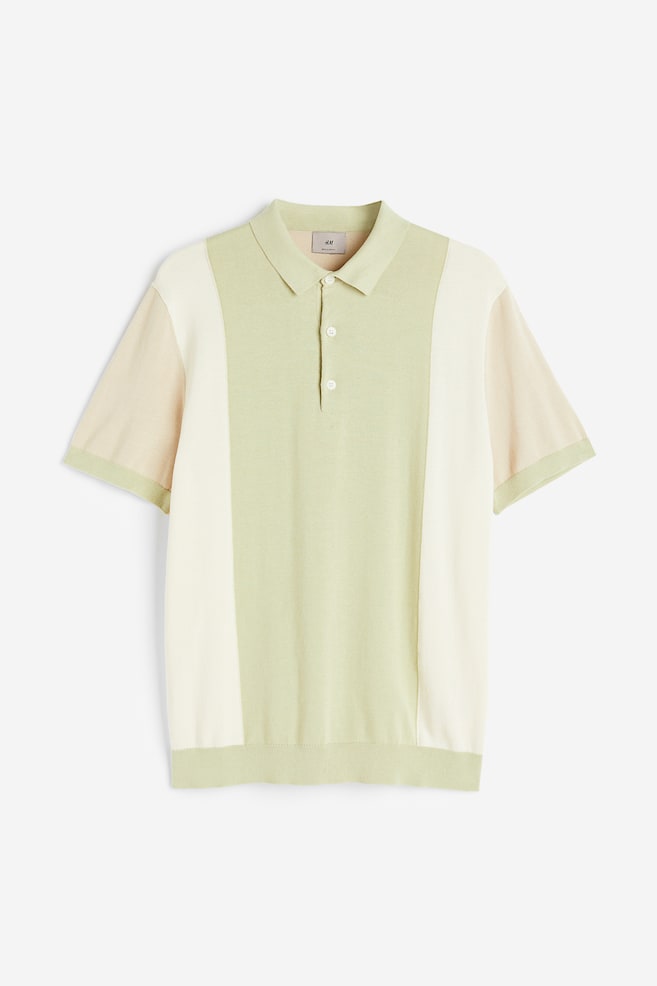 Regular Fit Polo shirt - Sage green/Light beige/Light brown/Light beige - 2