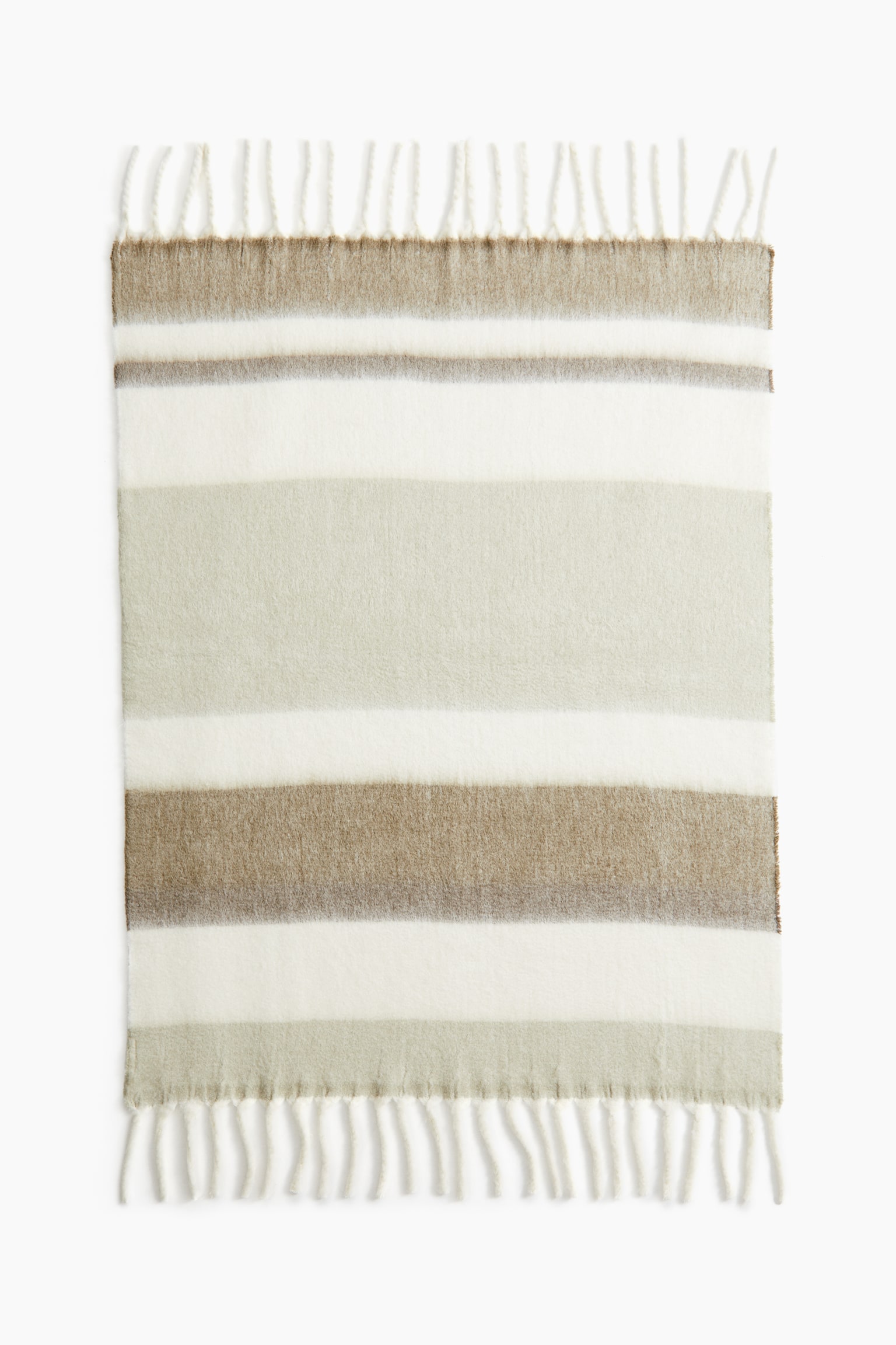 Patterned wool-blend blanket - Light brown/Striped/Brown/Striped/Pink/Striped/Light beige/Leaf/Green/Striped/Blue/Patterned - 3