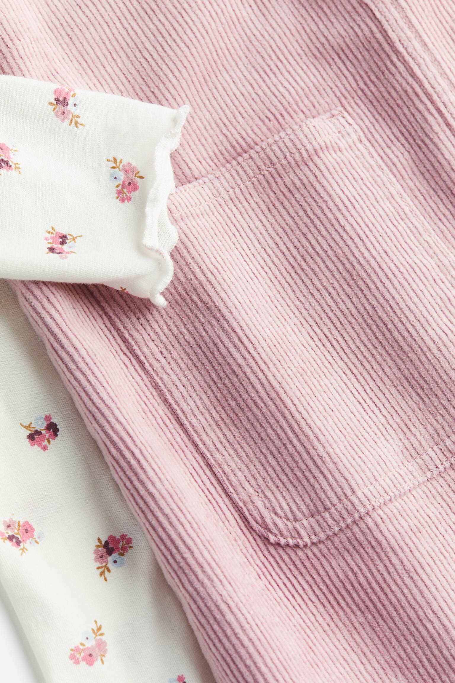 Bộ 2 món áo và váy - Màu hồng/Hoa - 2