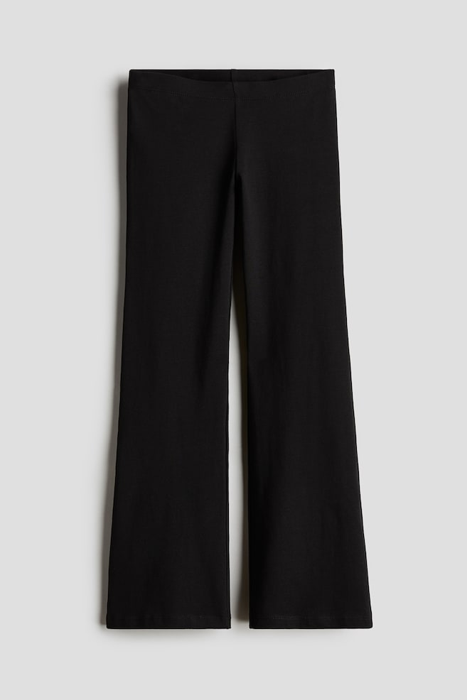 Flared Leggings - Black/Black - 1