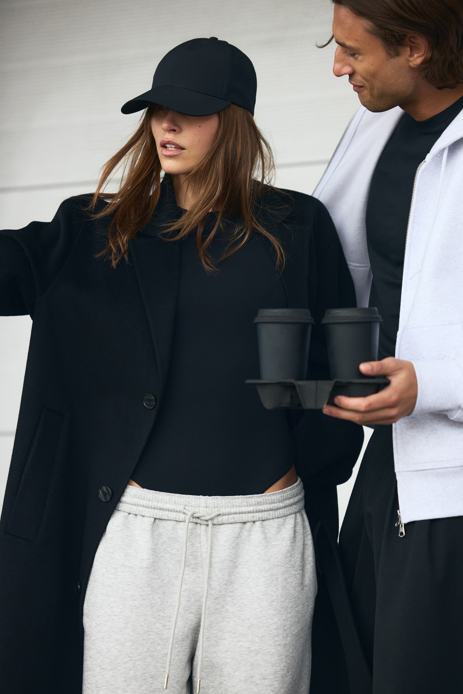 Sculpting Long-sleeved thong body - Black/Light dusty pink - 6