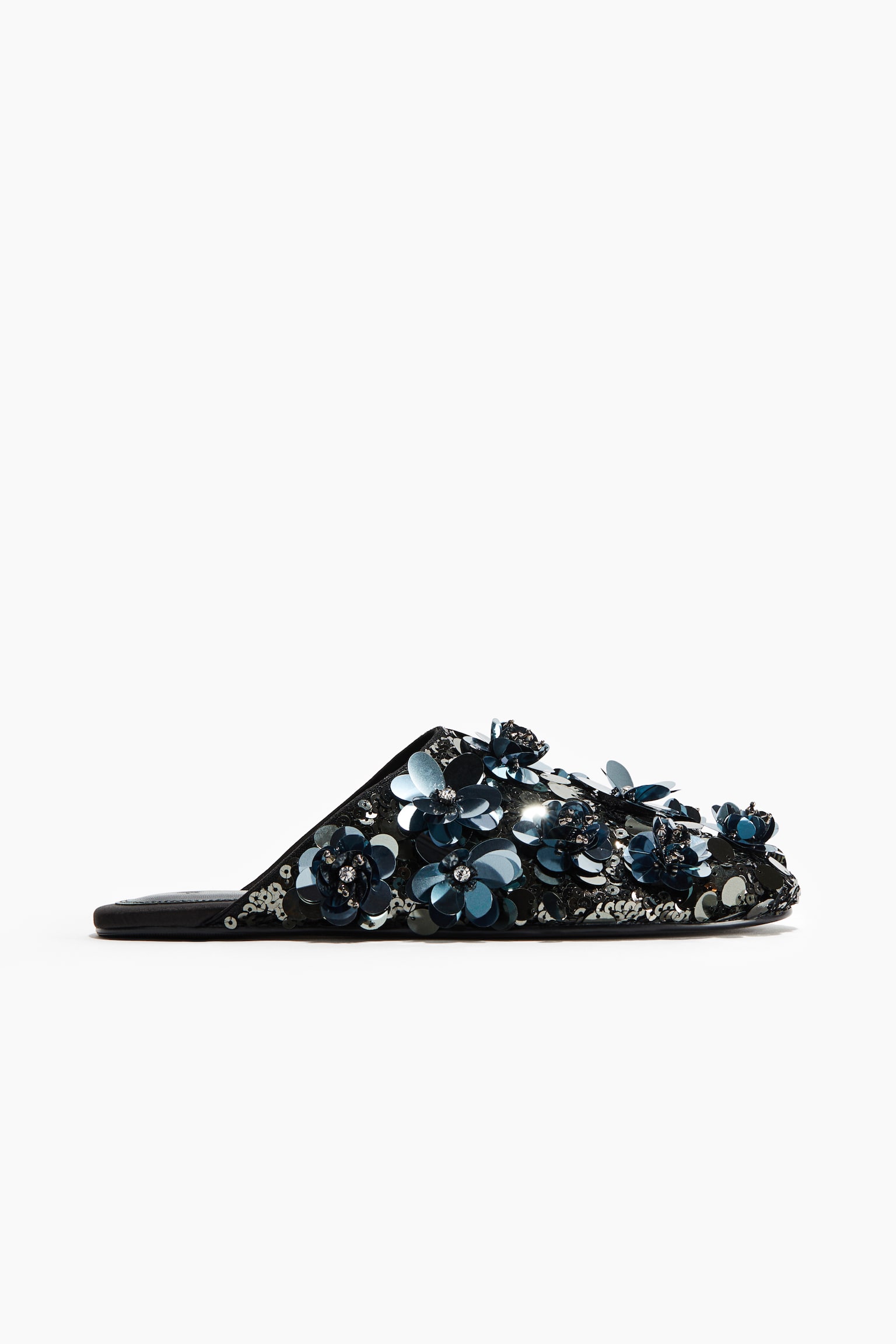 Sequined slippers - Blue/Silver-coloured/Black - 2