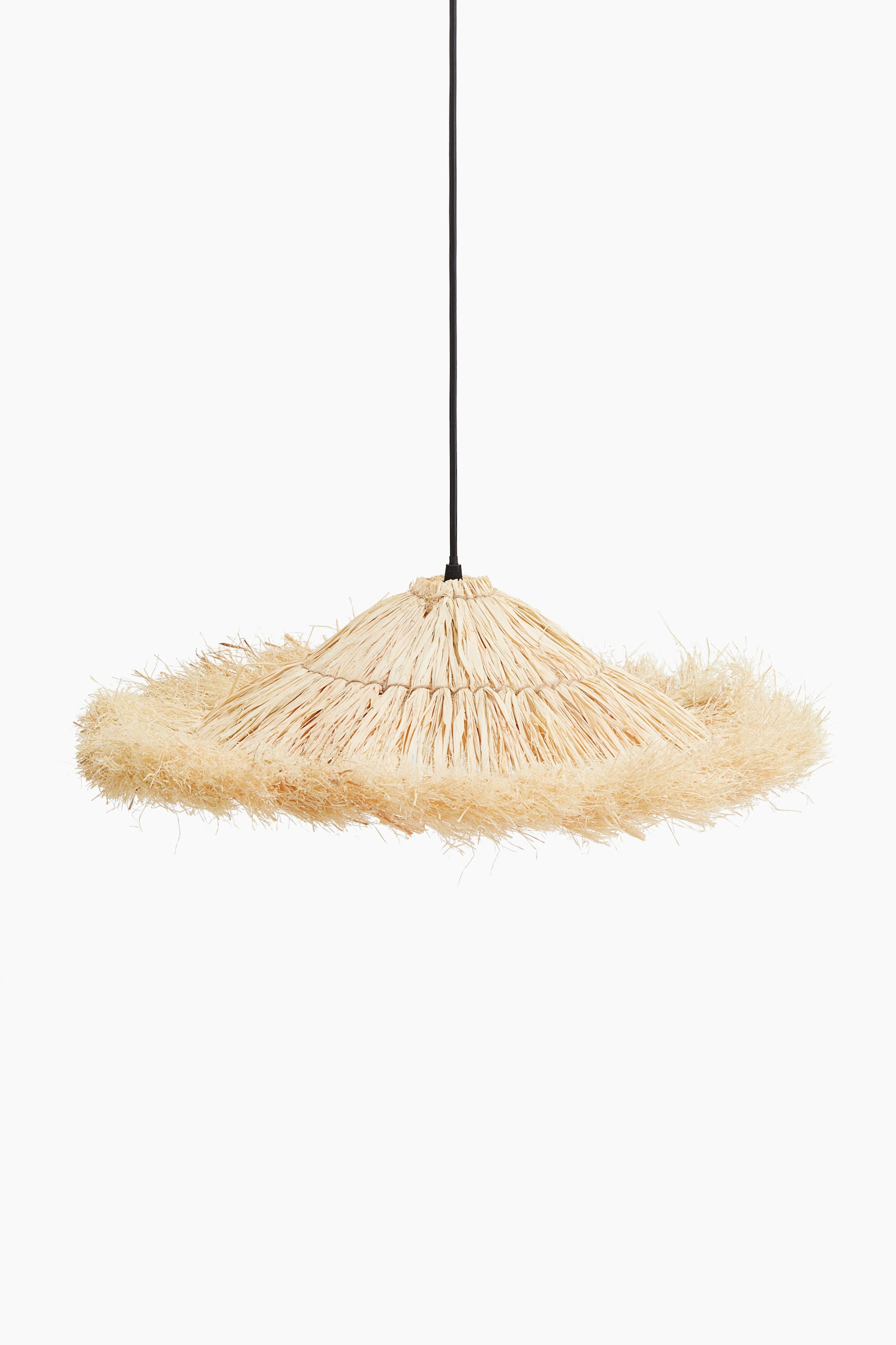 Straw pendant light - Beige - 1