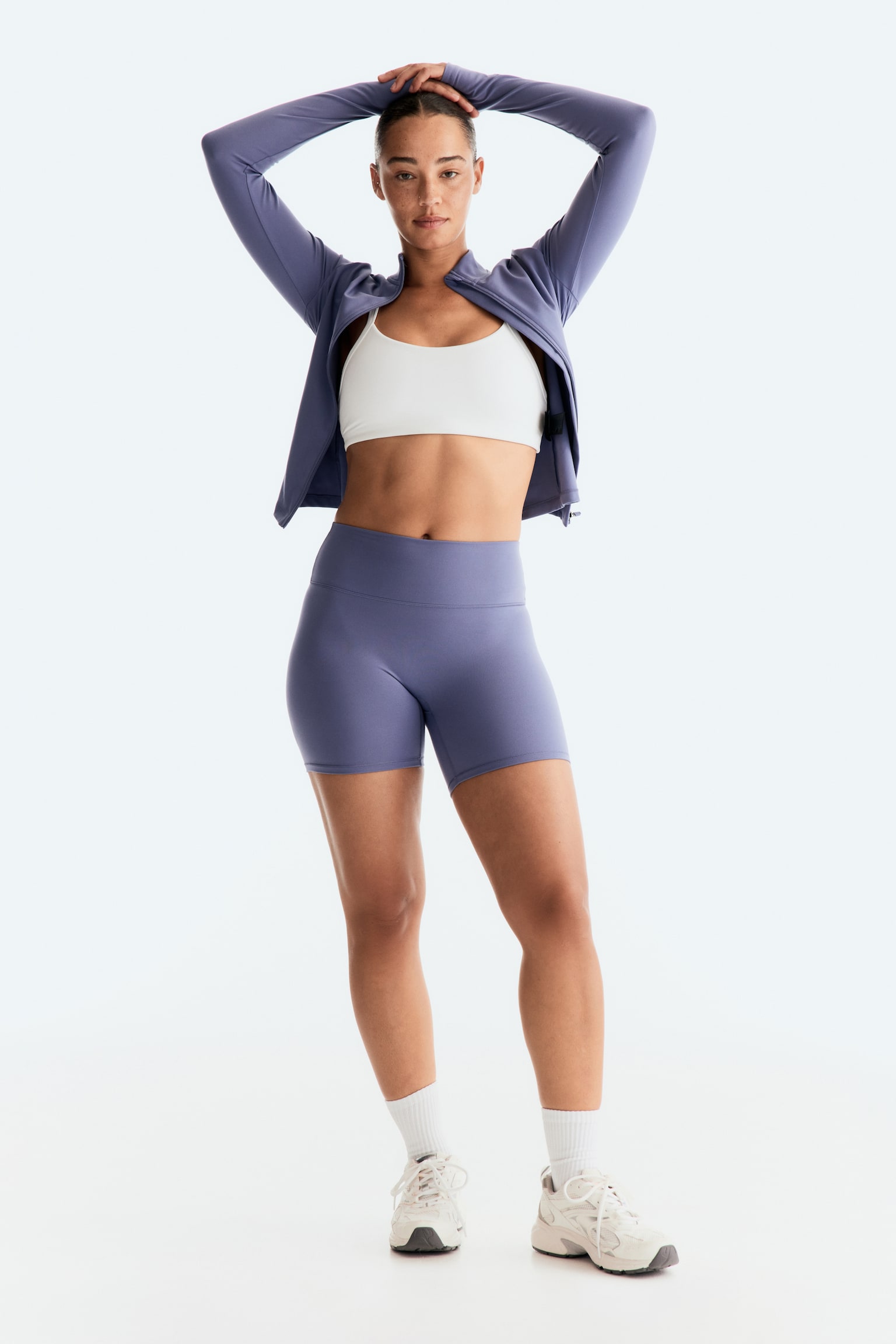 Sports cycling shorts with SoftMove™-Dusty violet - 6