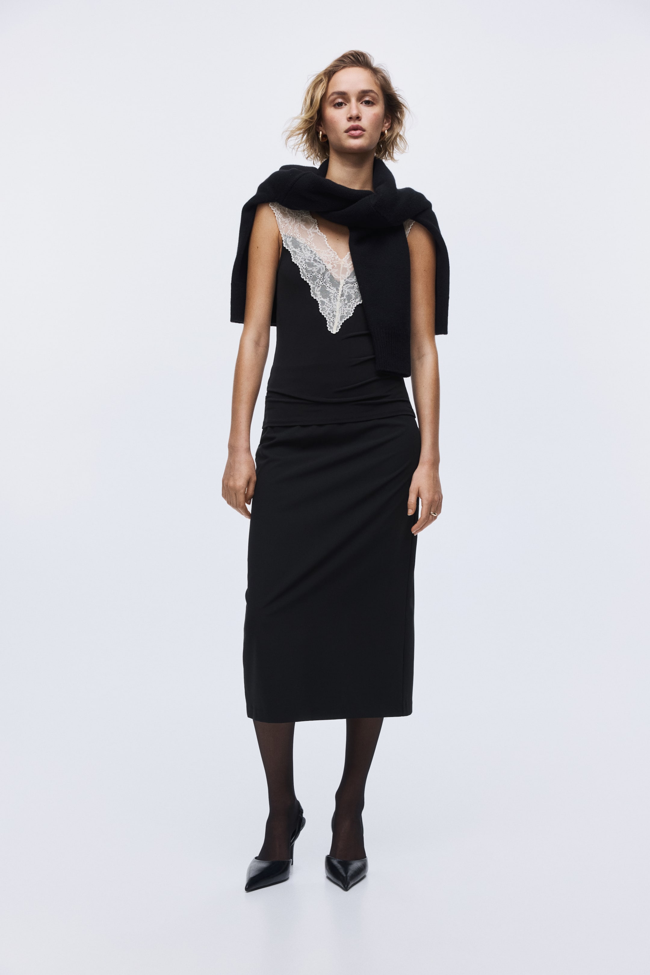 Voir une image plus grande: Haut avec dentelle - Noir - FEMME | H&M CA 3