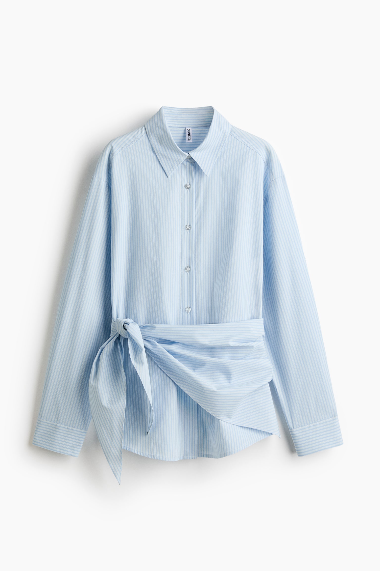 Chemise avec foulard - Bleu clair/rayé - 2