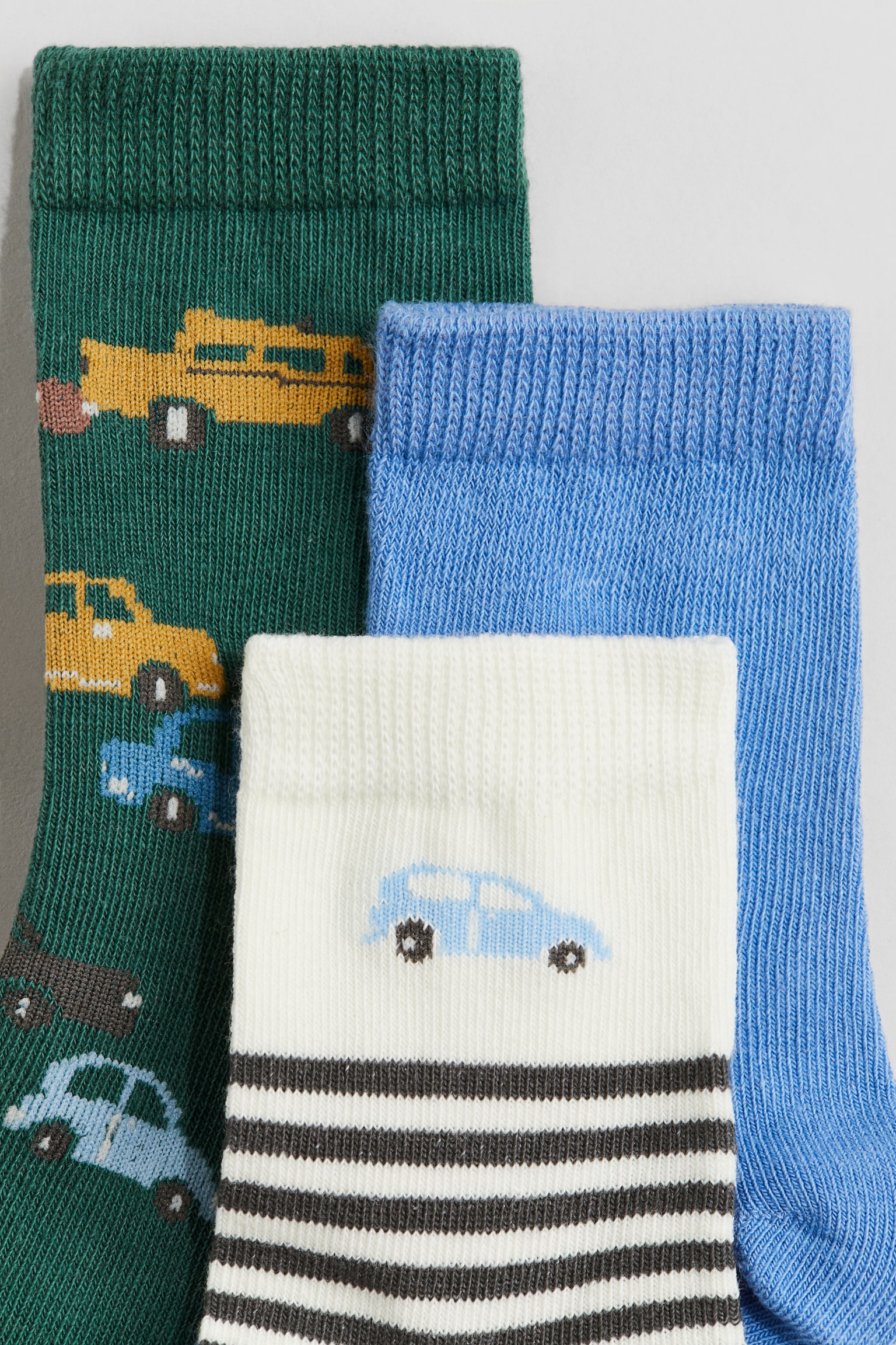 7-pack socks - Dark green/Cars/Dark blue/Dinosaurs/Light grey marl/Stars/Brown/Bear - 2