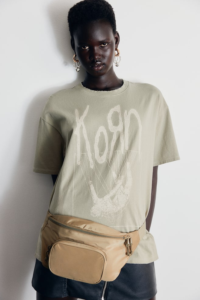 T-shirt oversize imprimé - Vert kaki clair/Korn/Beige clair/The British Museum/Noir/Félix le Chat/Gris foncé/The Offspring - 5