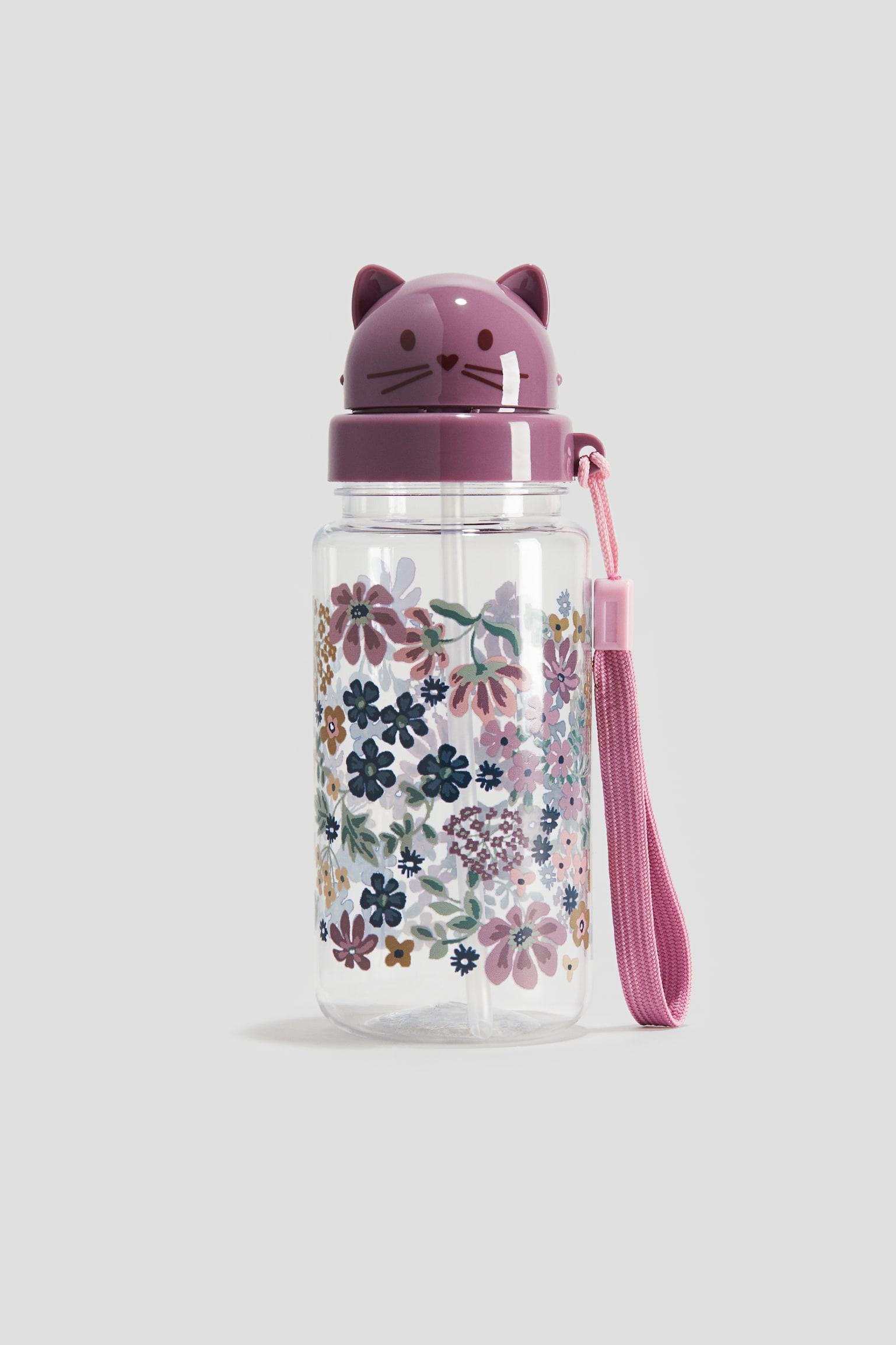 Water bottle - Mauve/Floral/Light pink/Unicorn/Light purple/Unicorn - 1