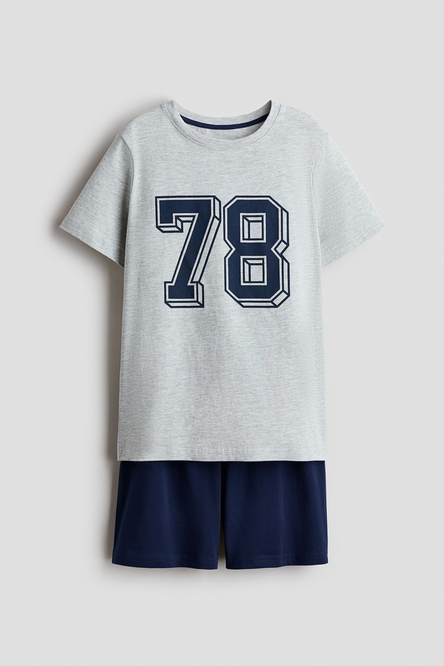 Cotton jersey pyjamas - 1
