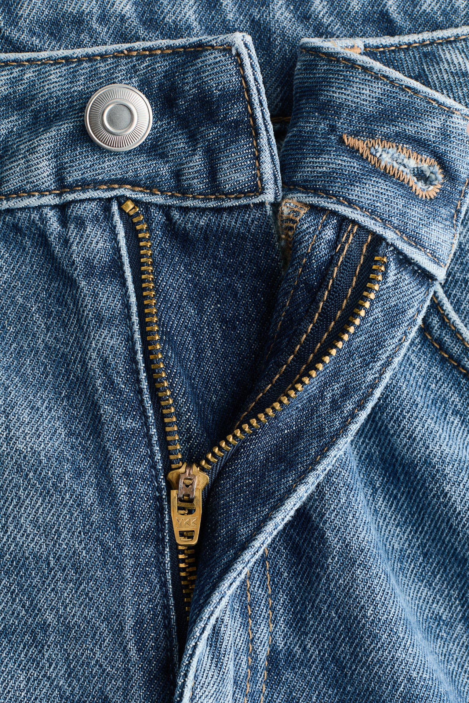 Barrel Leg High Waist Jeans - Azul denim/Gris jaspeado claro/Negro lavado - 3