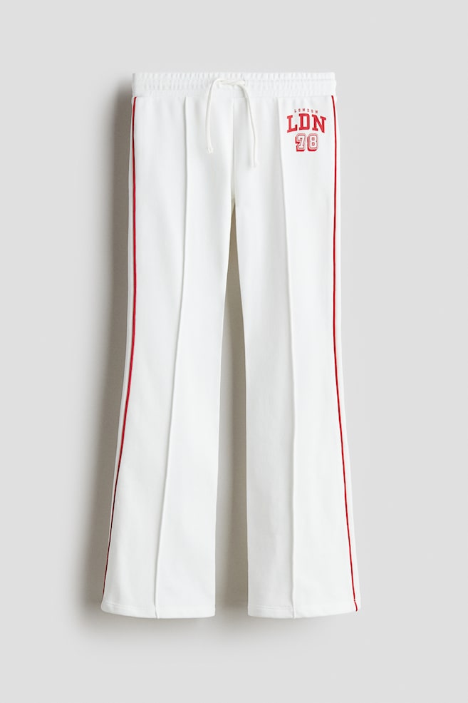 Pantalon jogger évasé avec plis - Blanc/London - 1
