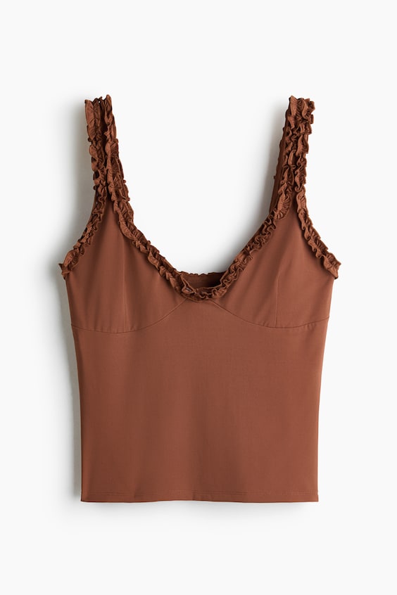 Женские топы H&M Ruffled Jersey Top