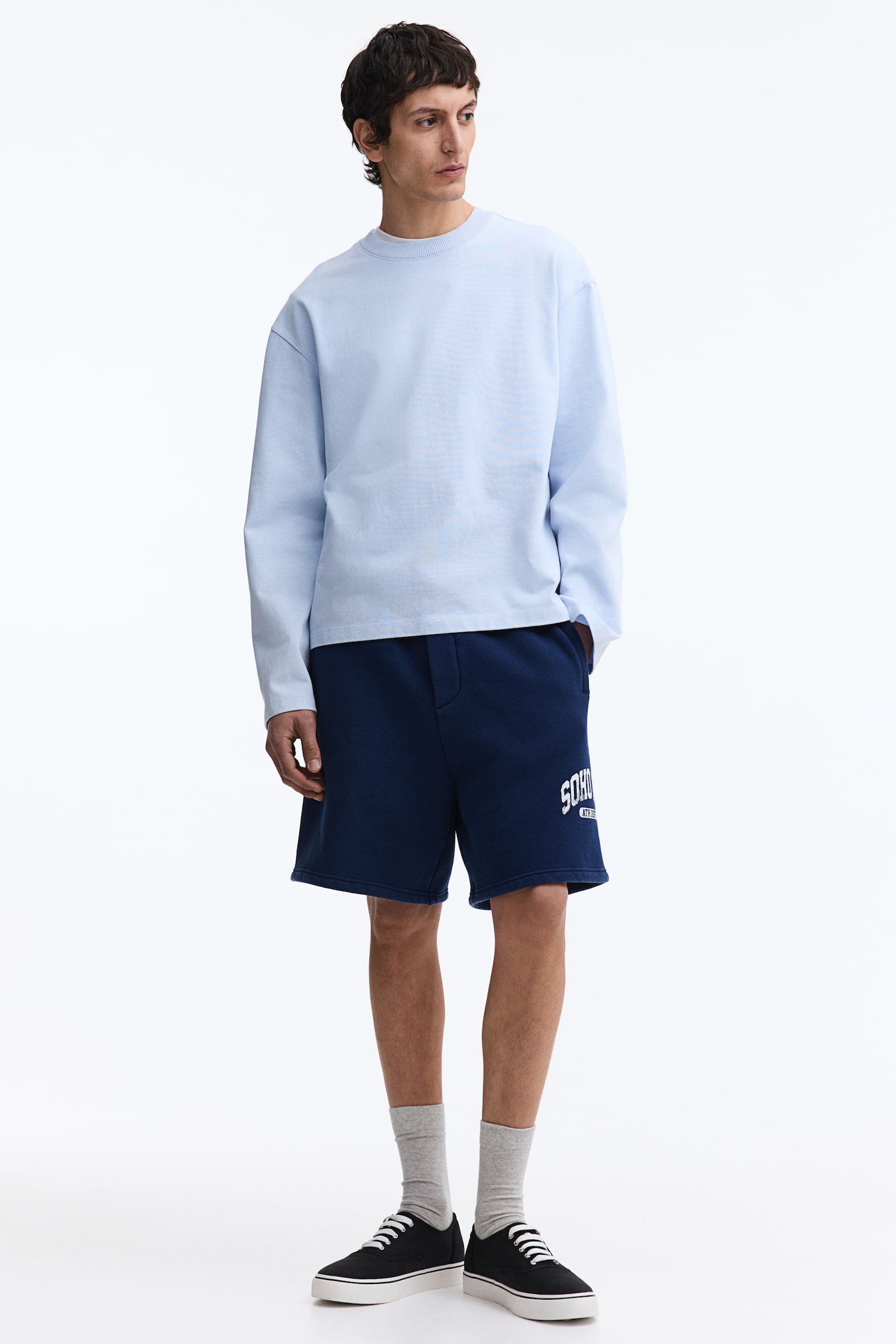 Shorts Relaxed Fit - Azul marino/SoHo NYC/Gris jaspeado claro/SoHo NYC - 5