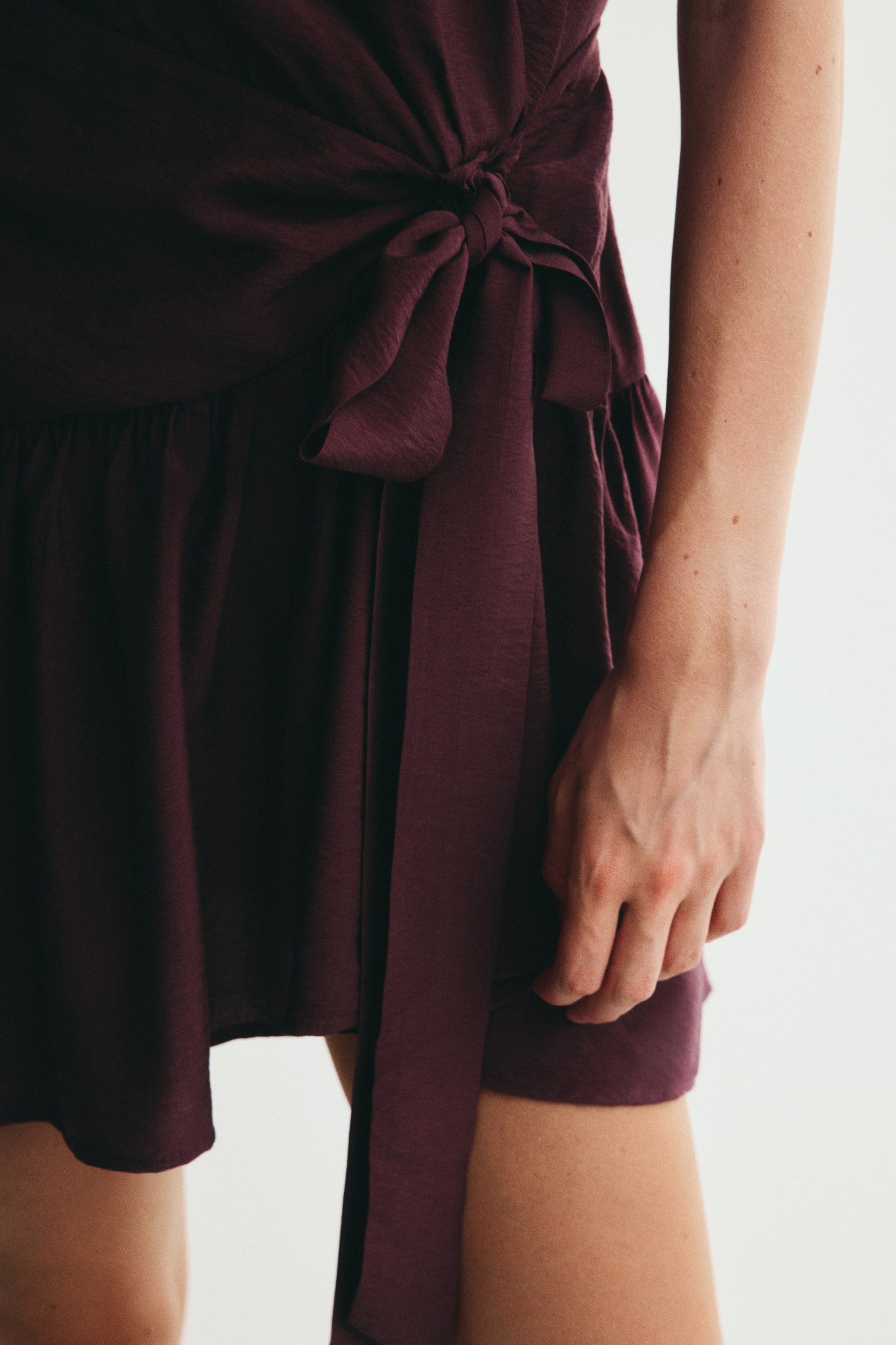 Tie-Detail Viscose-Blend Dress