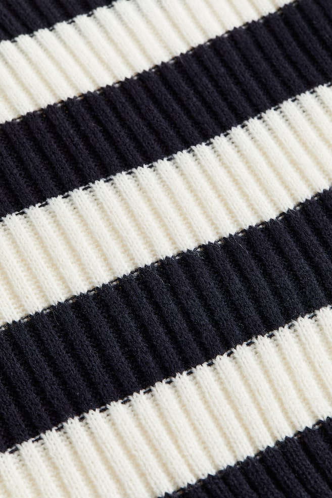 Pullover in maglia a coste - Nero/righe/Nero/Grigio/Beige mélange/righe - 5